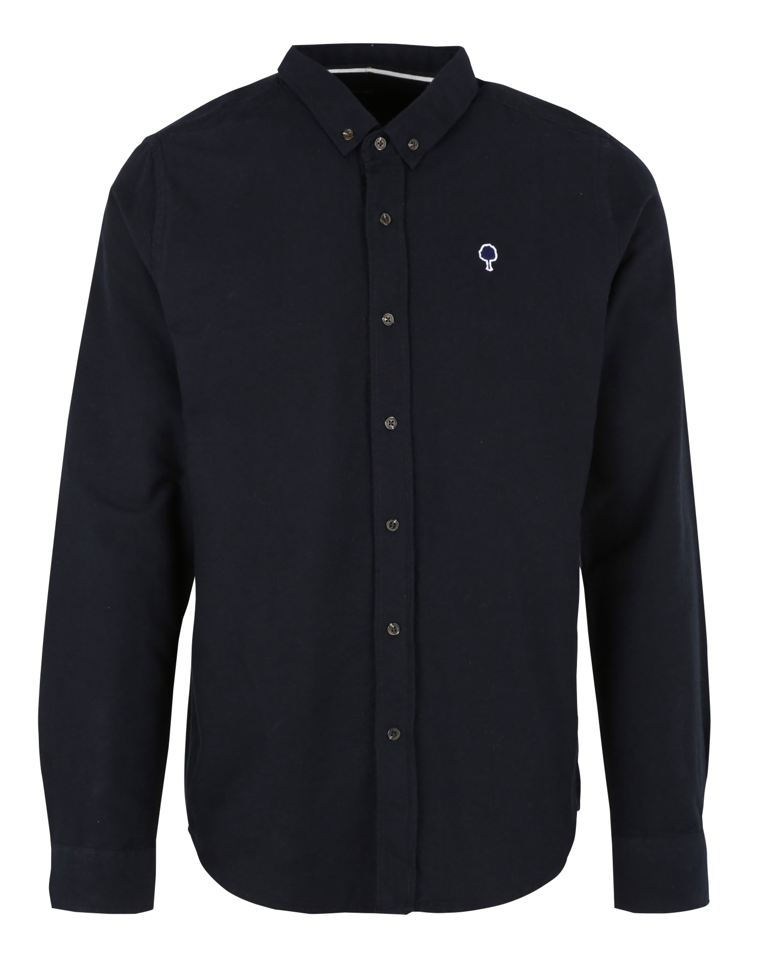 Organic cotton shirt with button-down collar FAGUO Black