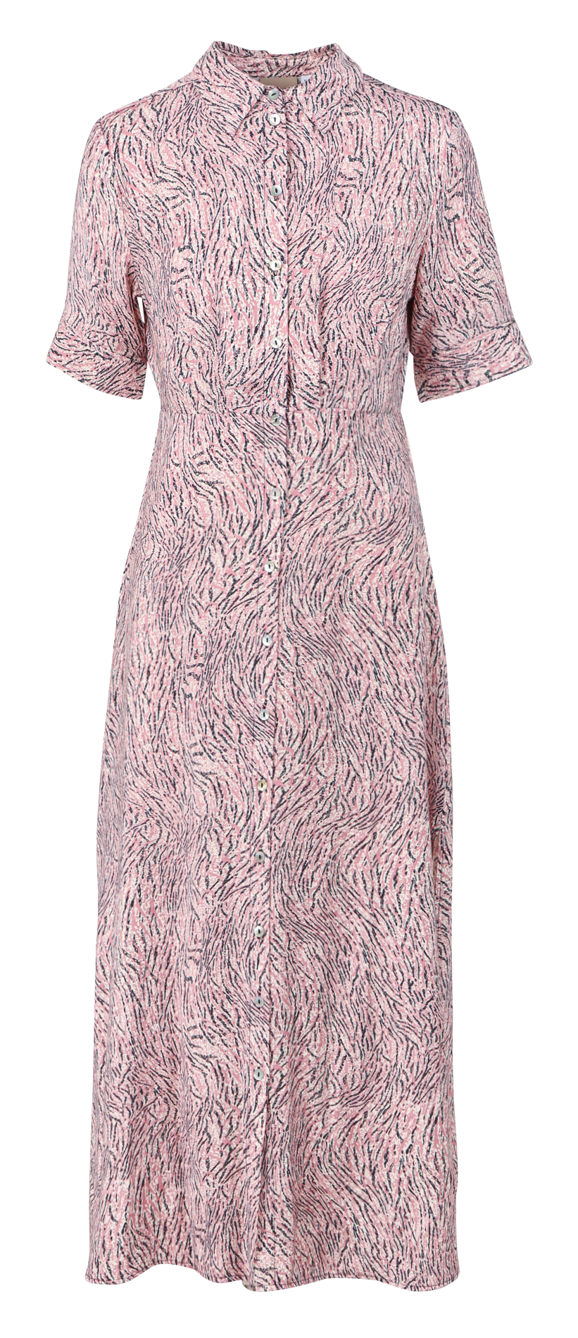 Robe longue col classique imprimée VILA Beige