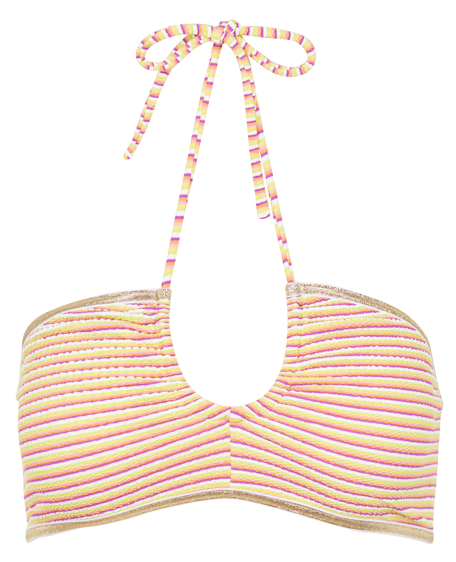 Haut de bikini bandeau texturé LA NOUVELLE Jaune