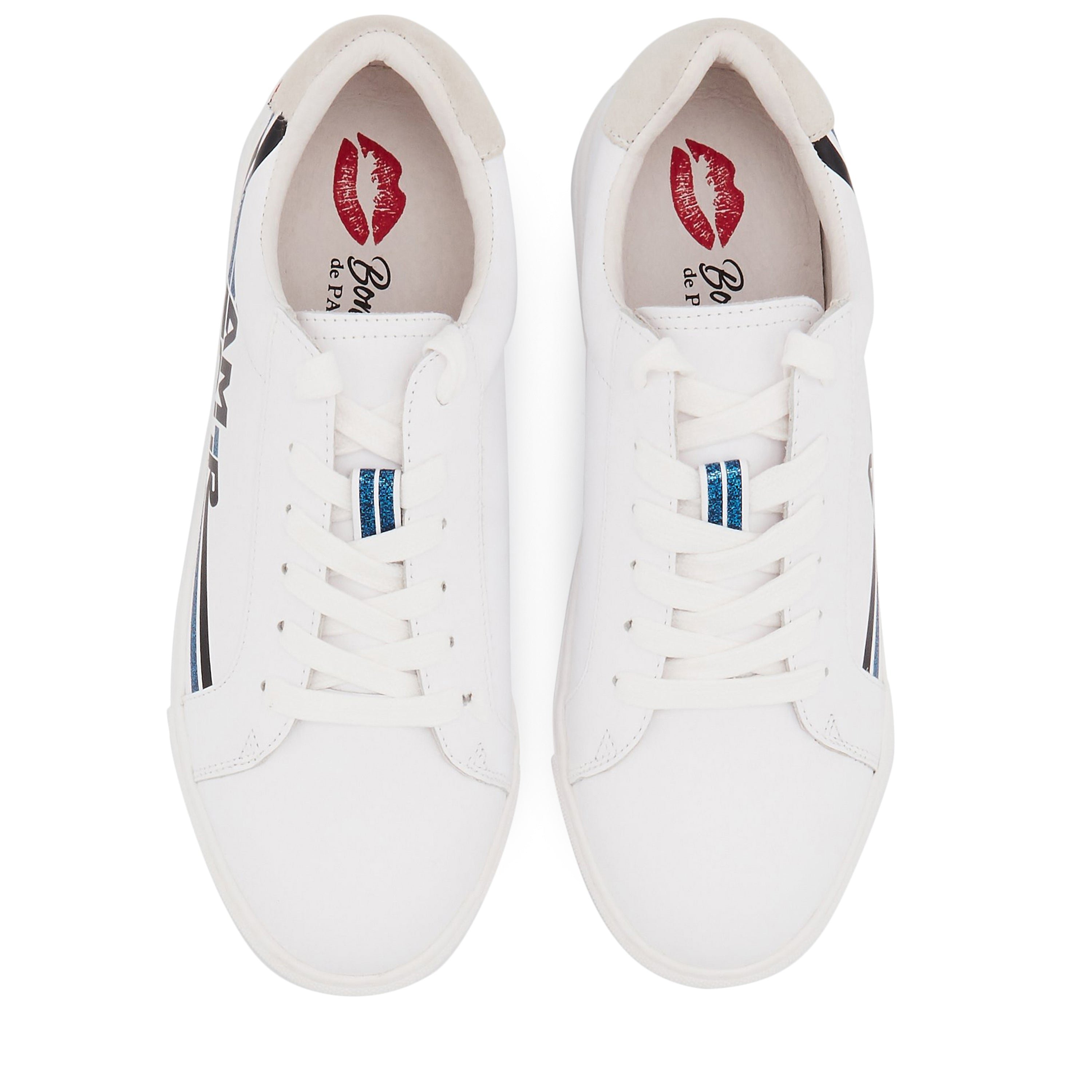 Leather sneakers BONS BAISERS PARIS White