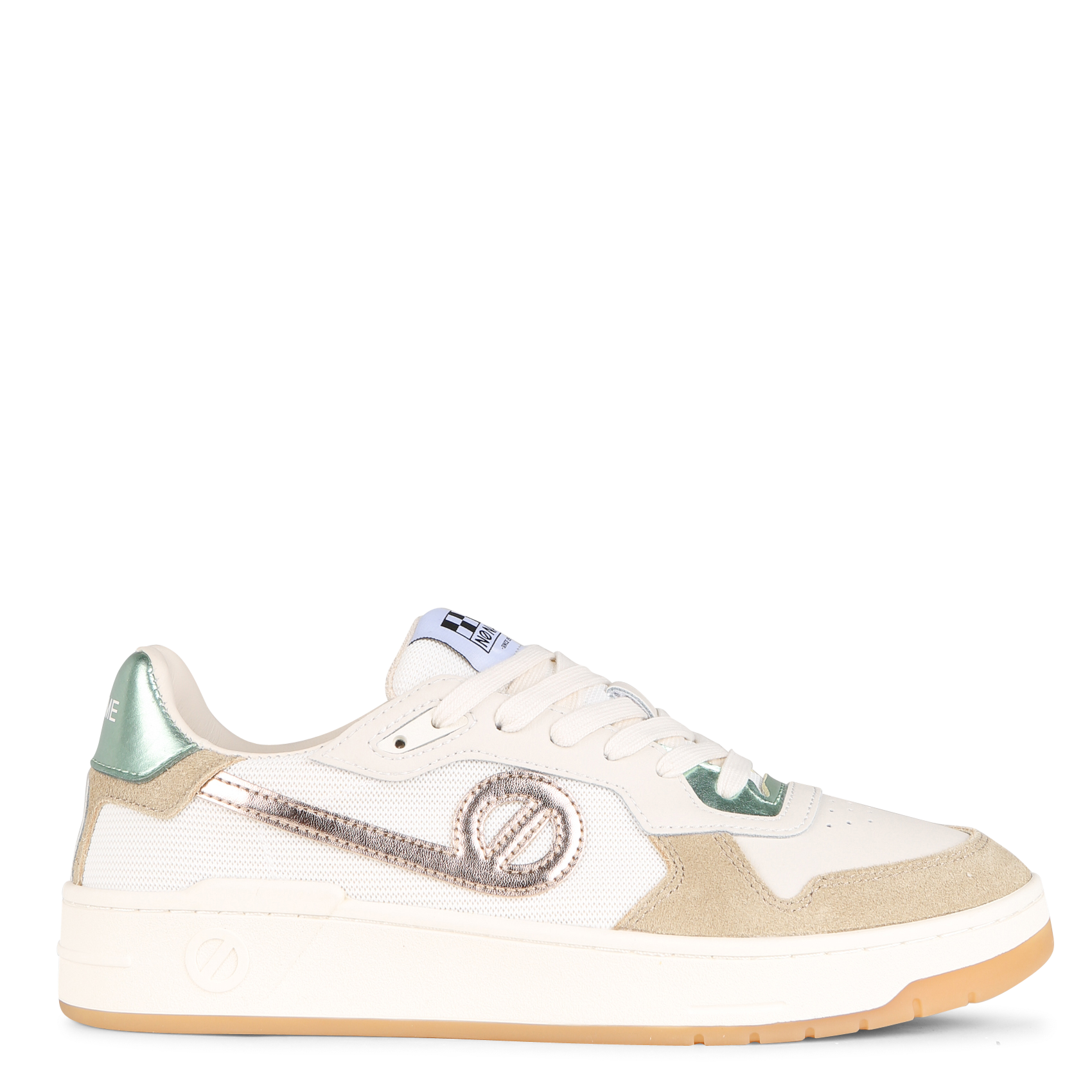 Niedrige Sneaker aus recyceltem Leder-Mix NO NAME Weiss