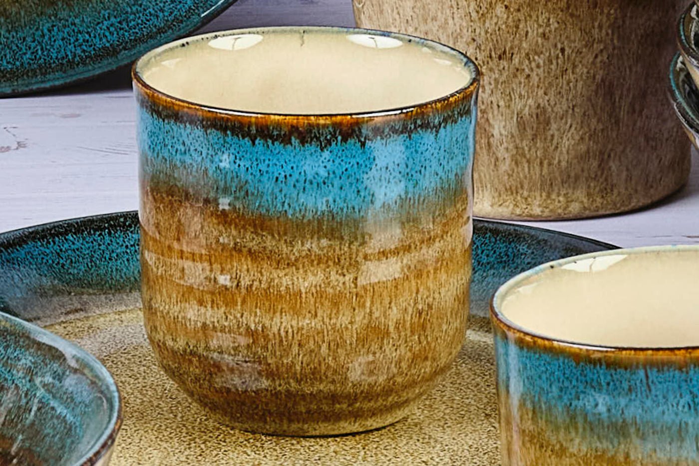 Island cup 15cl - 6 pieces - land & sea BJORN Brown