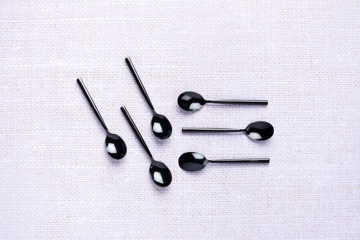 Set of 6 Nils teaspoons - silver BJORN Black
