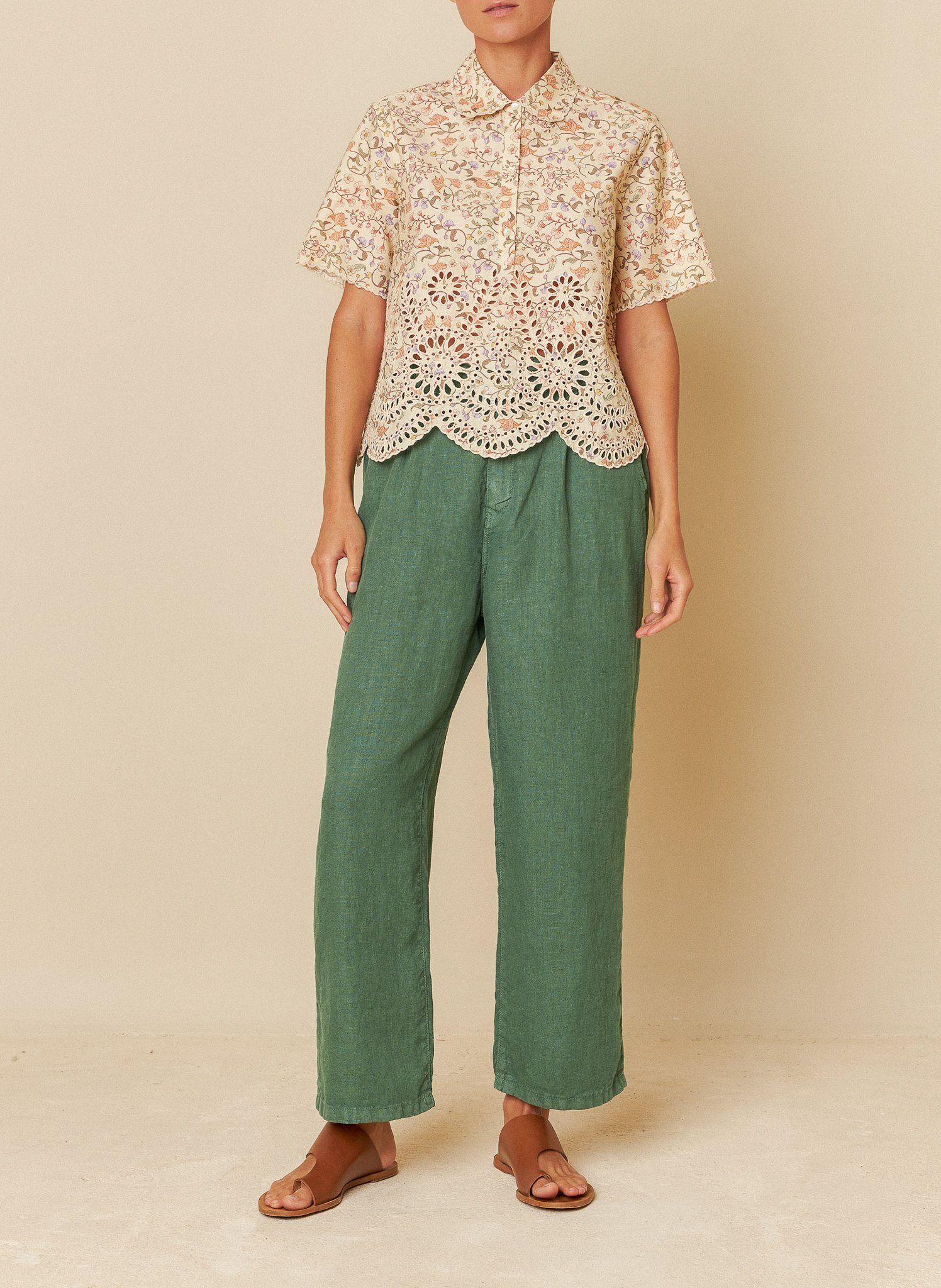 Cibelle printed shirt INDI & COLD Beige