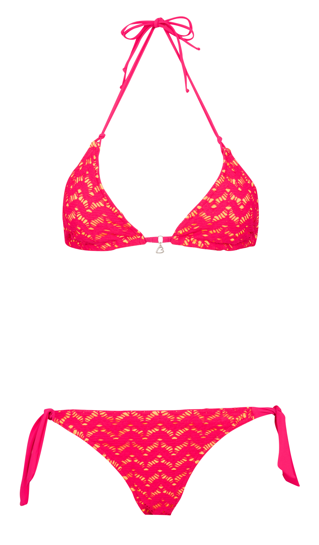 Maillot deux pièces en maille crochet BANANA MOON Rose