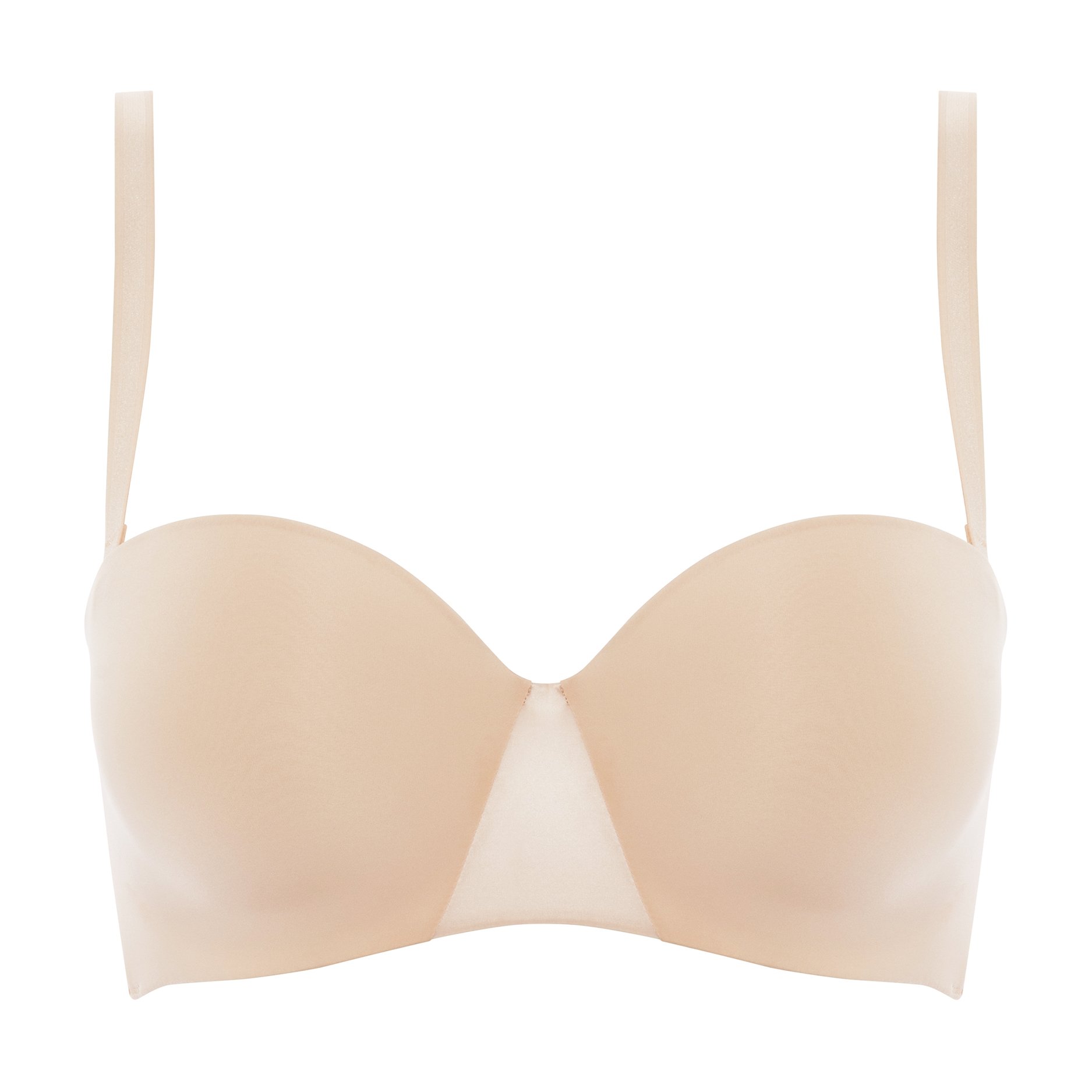 Bandeau bra with cups and removable straps CHANTELLE Beige