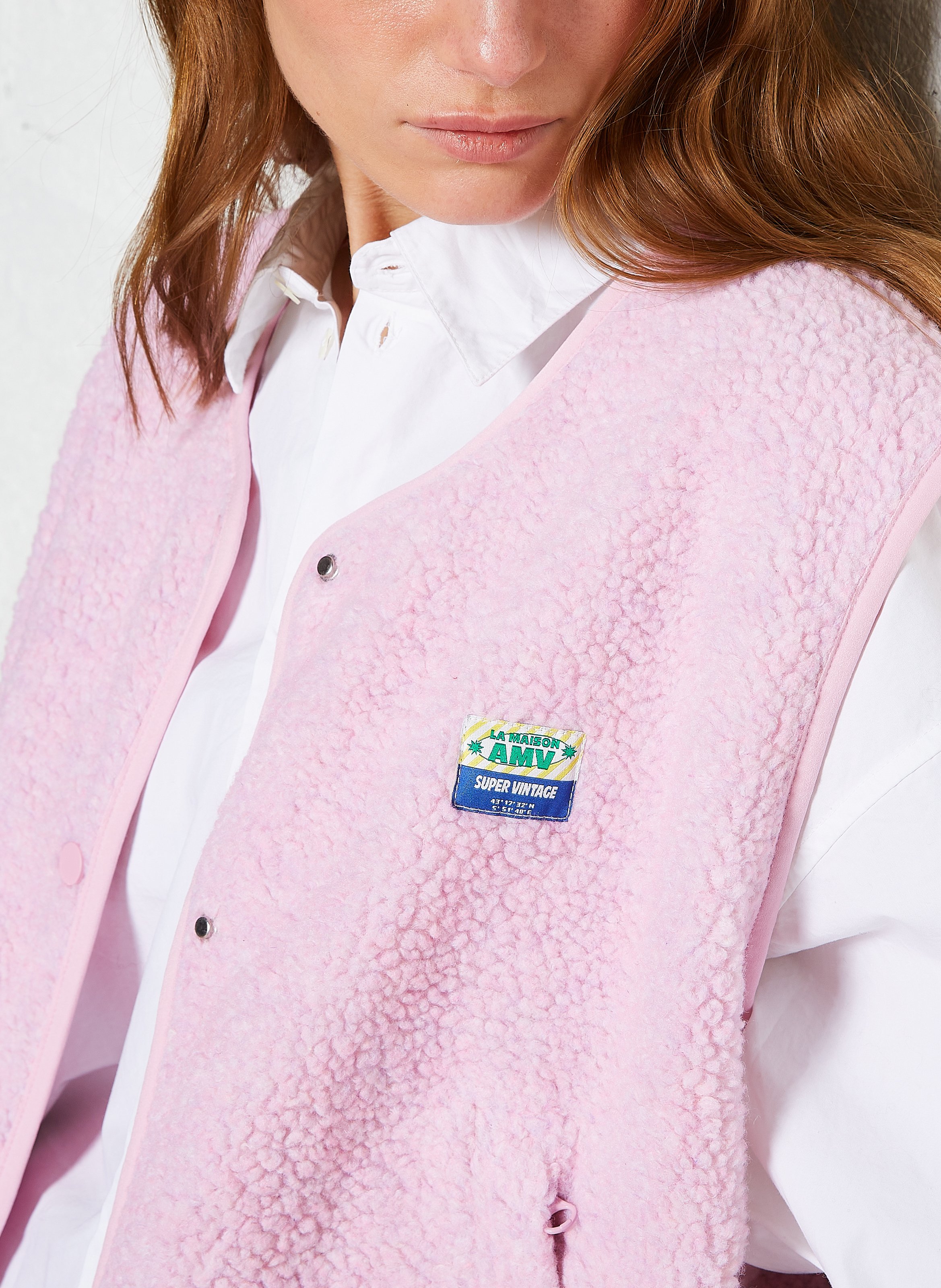 Weste aus Sweatstoff mit Rundhalskragen AMERICAN VINTAGE Rosa