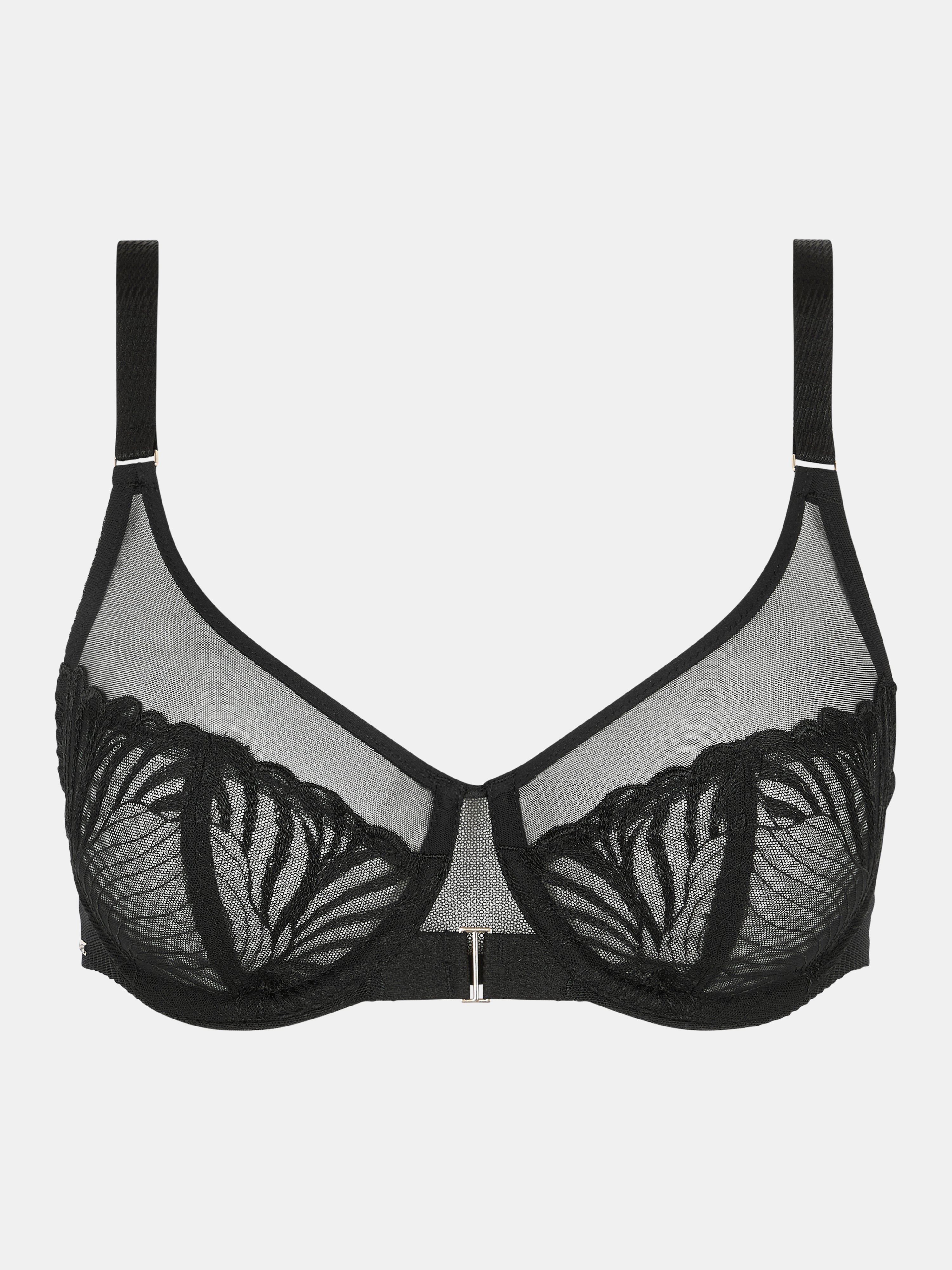 Very supportive embroidered bra CHANTELLE Black