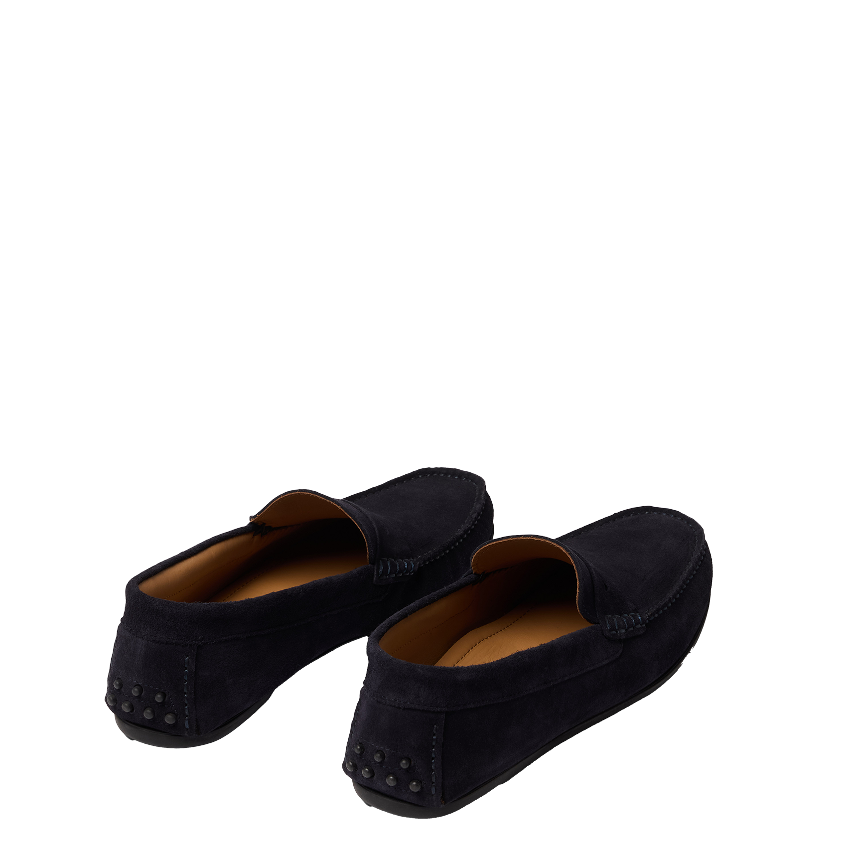 Mocassins en cuir velours SELECTED Bleu