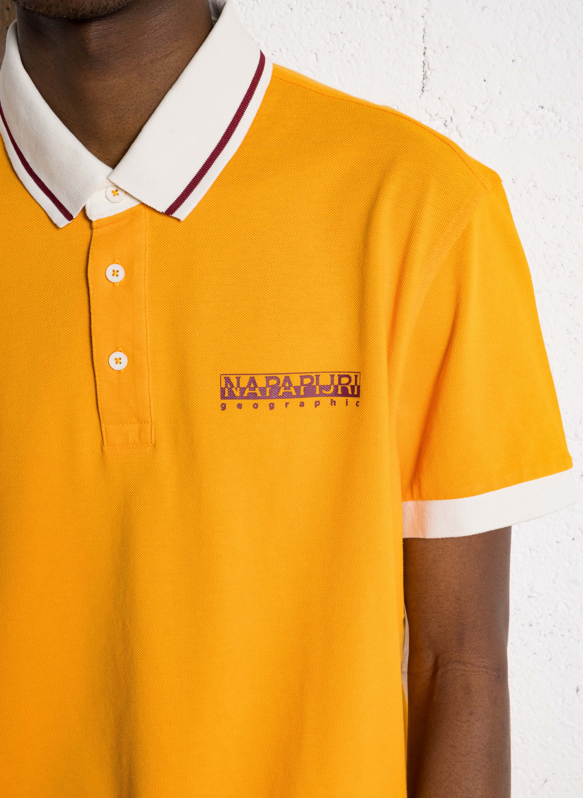 Regular-fit cotton polo shirt NAPAPIJRI Orange