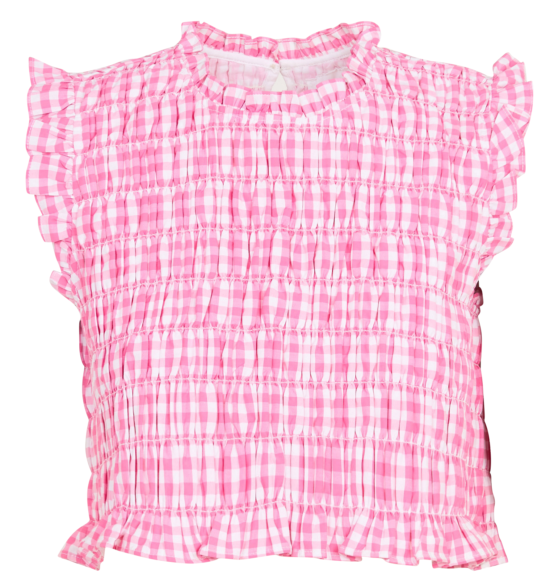 Top droit col rond en coton mélangé SUNDRESS Rose