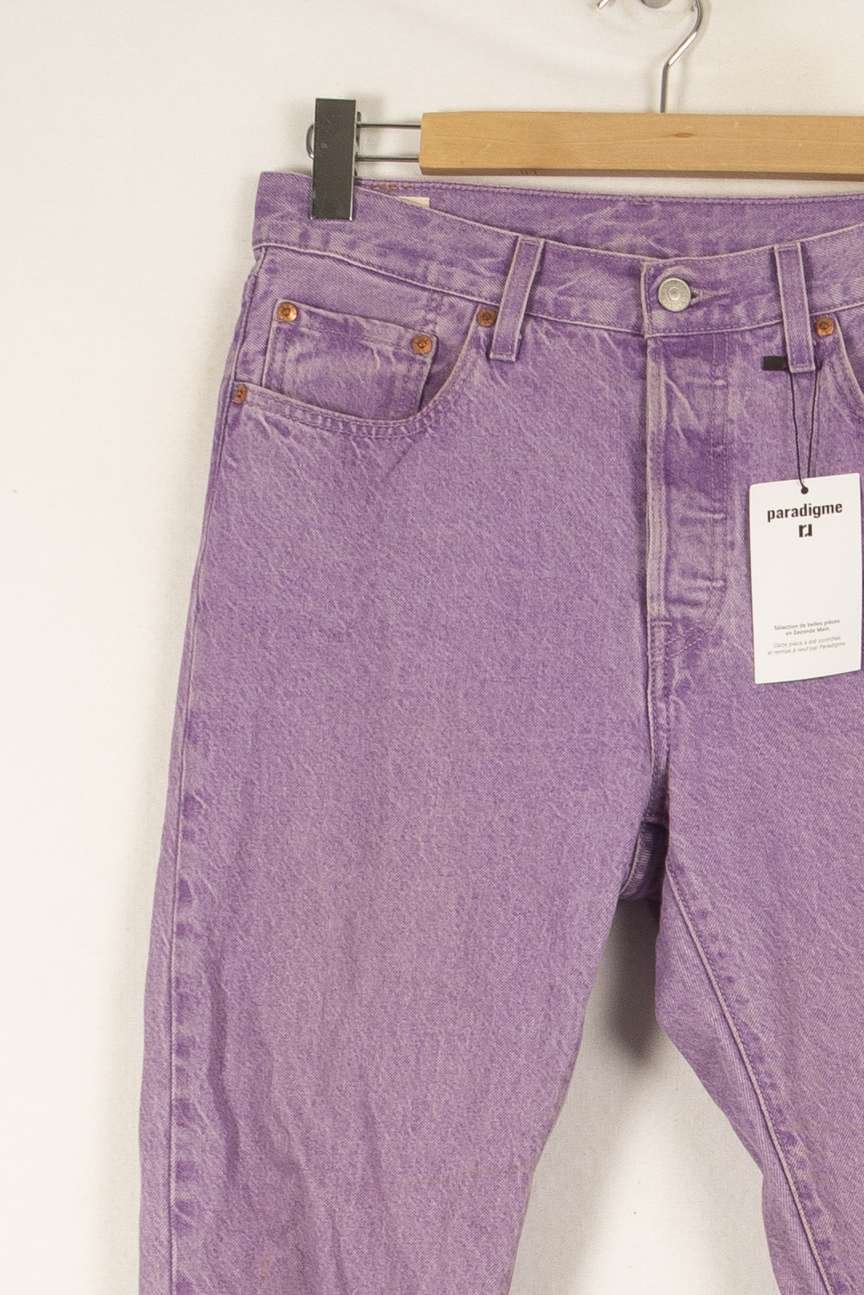 Cropped slim jeans with studs LEVI'S - Seconde main Purple