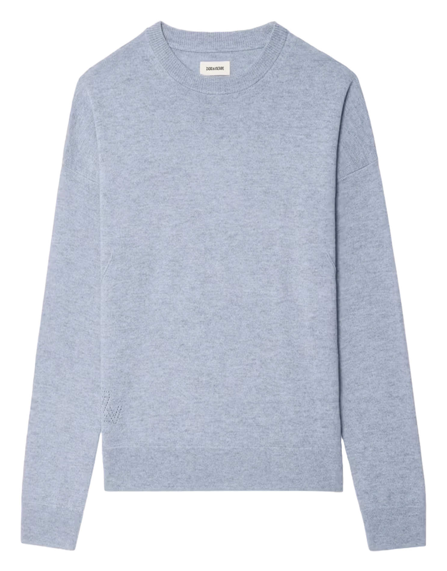 Pull col rond avec patch en cachemire ZADIG&VOLTAIRE Bleu