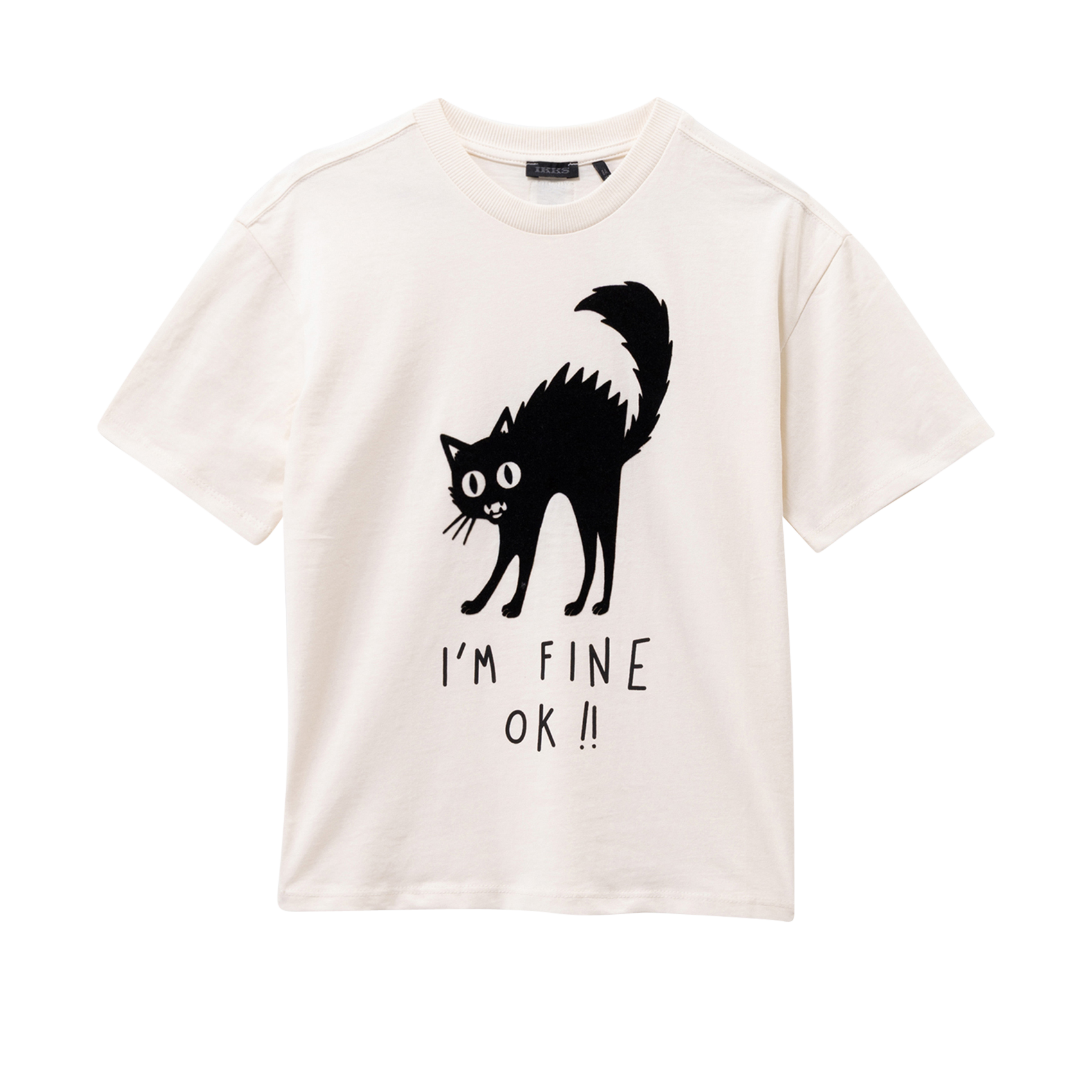 Tee-shirt col rond en coton IKKS JUNIOR Blanc