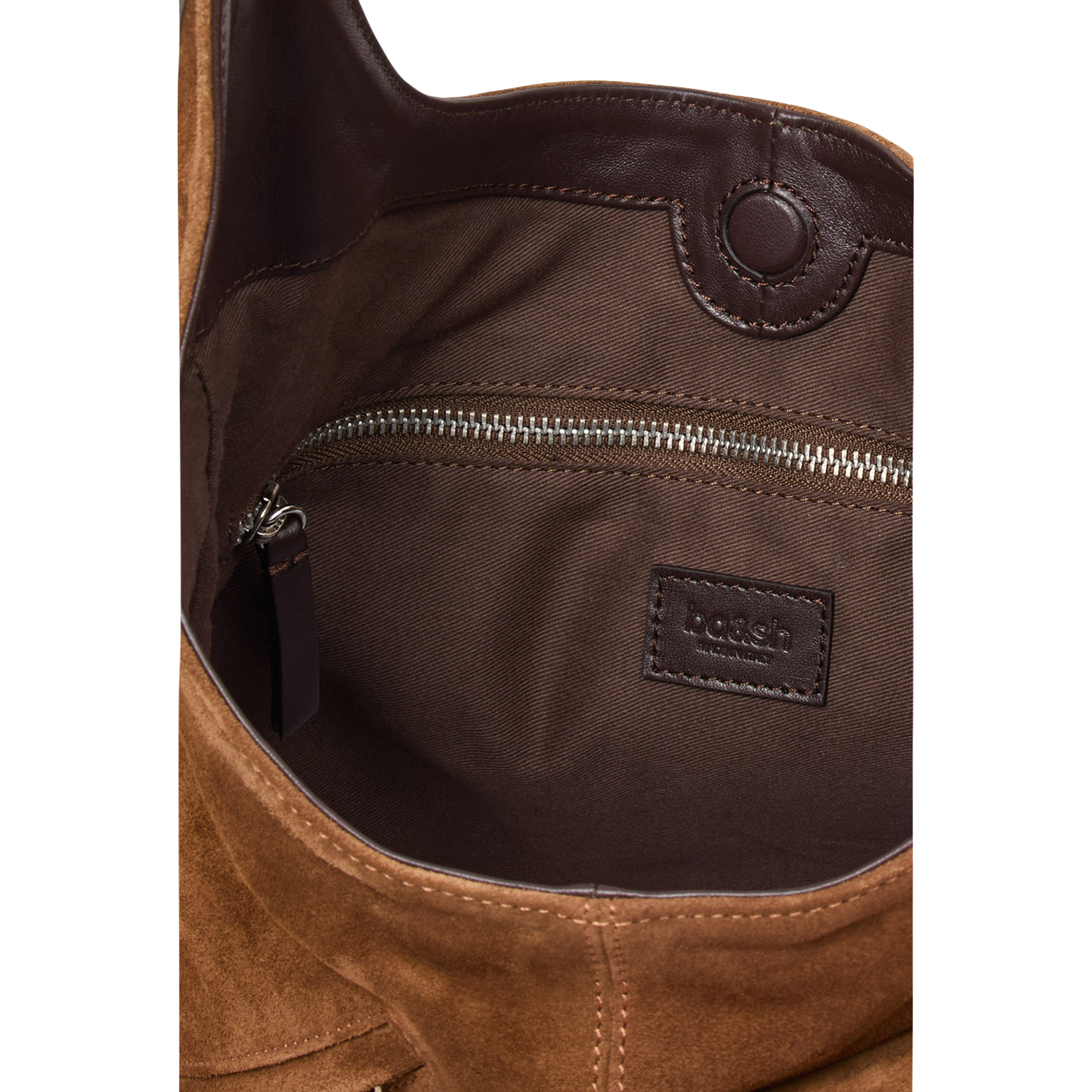 Sac porté épaule multipoches en cuir BA&SH Marron