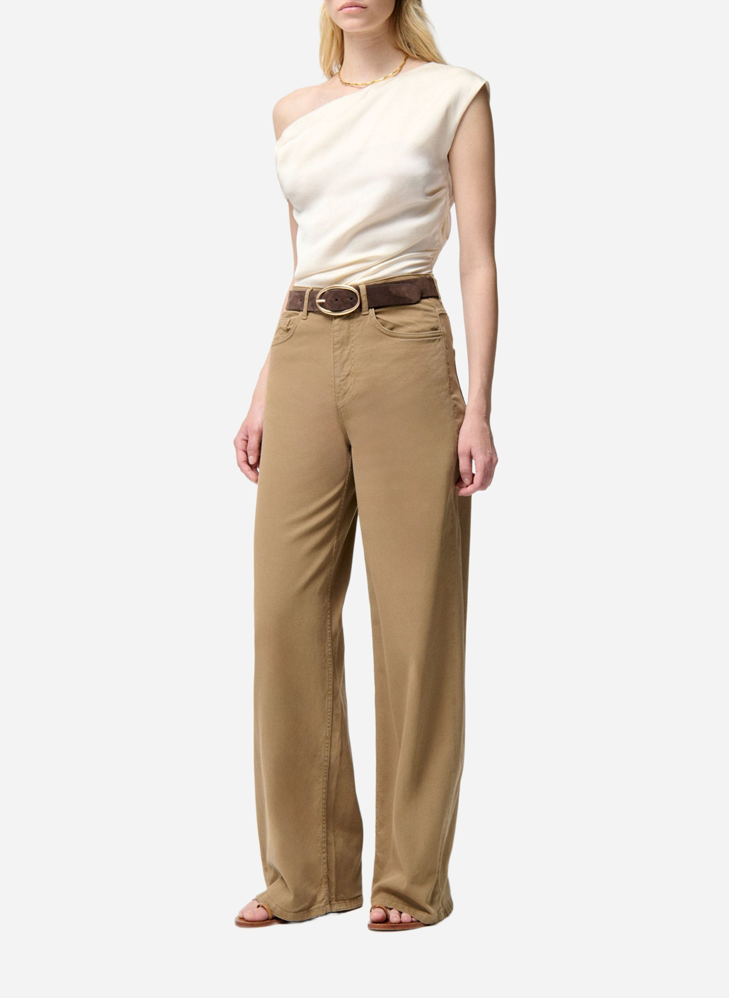 Top met asymmetrische hals VANESSA BRUNO Beige