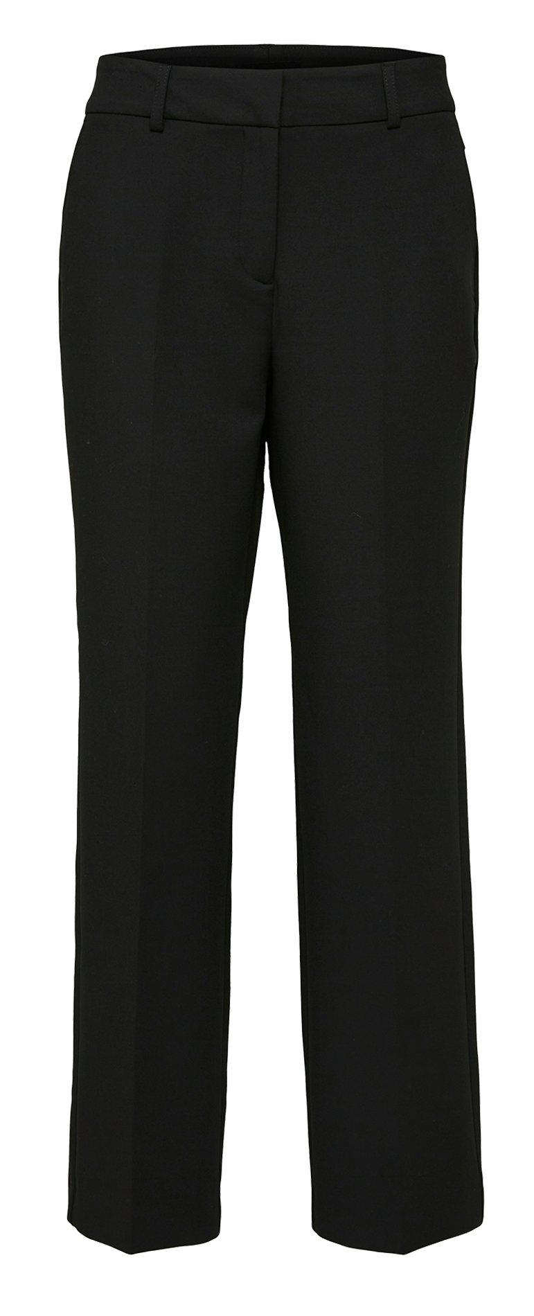 Pantalon droit en fibres recyclées SELECTED Noir