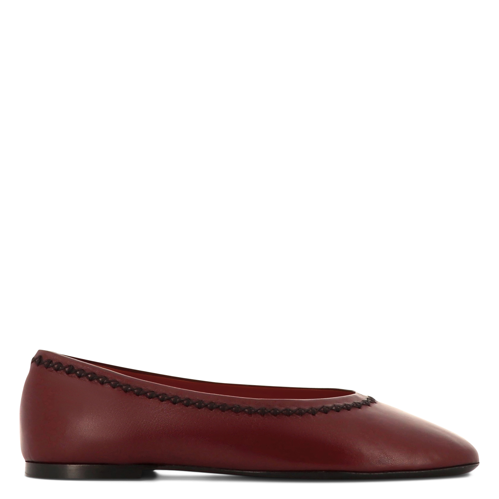 Ballerines en cuir SOCQUE PARIS Rouge