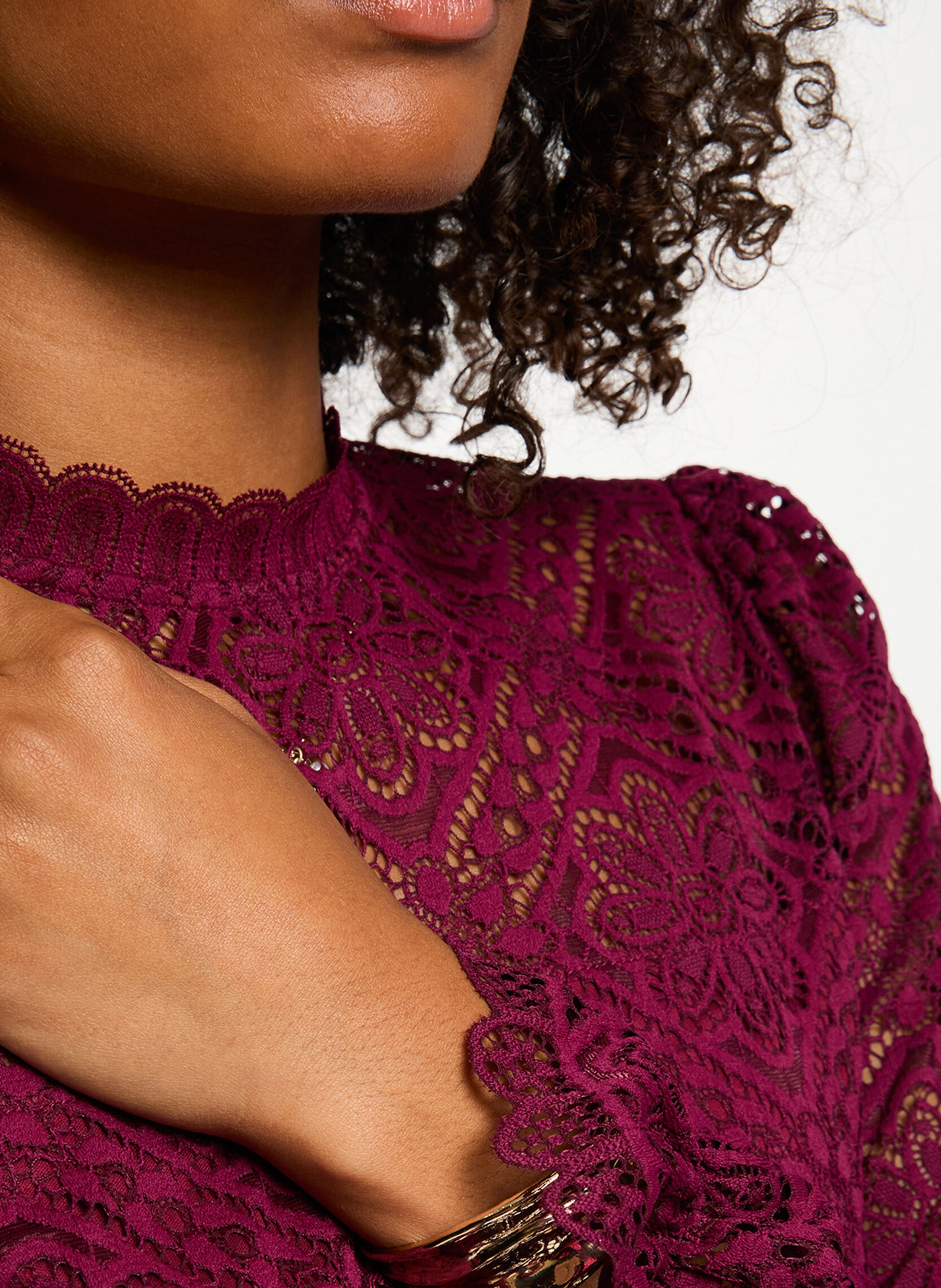 High-neck top MORGAN Purple