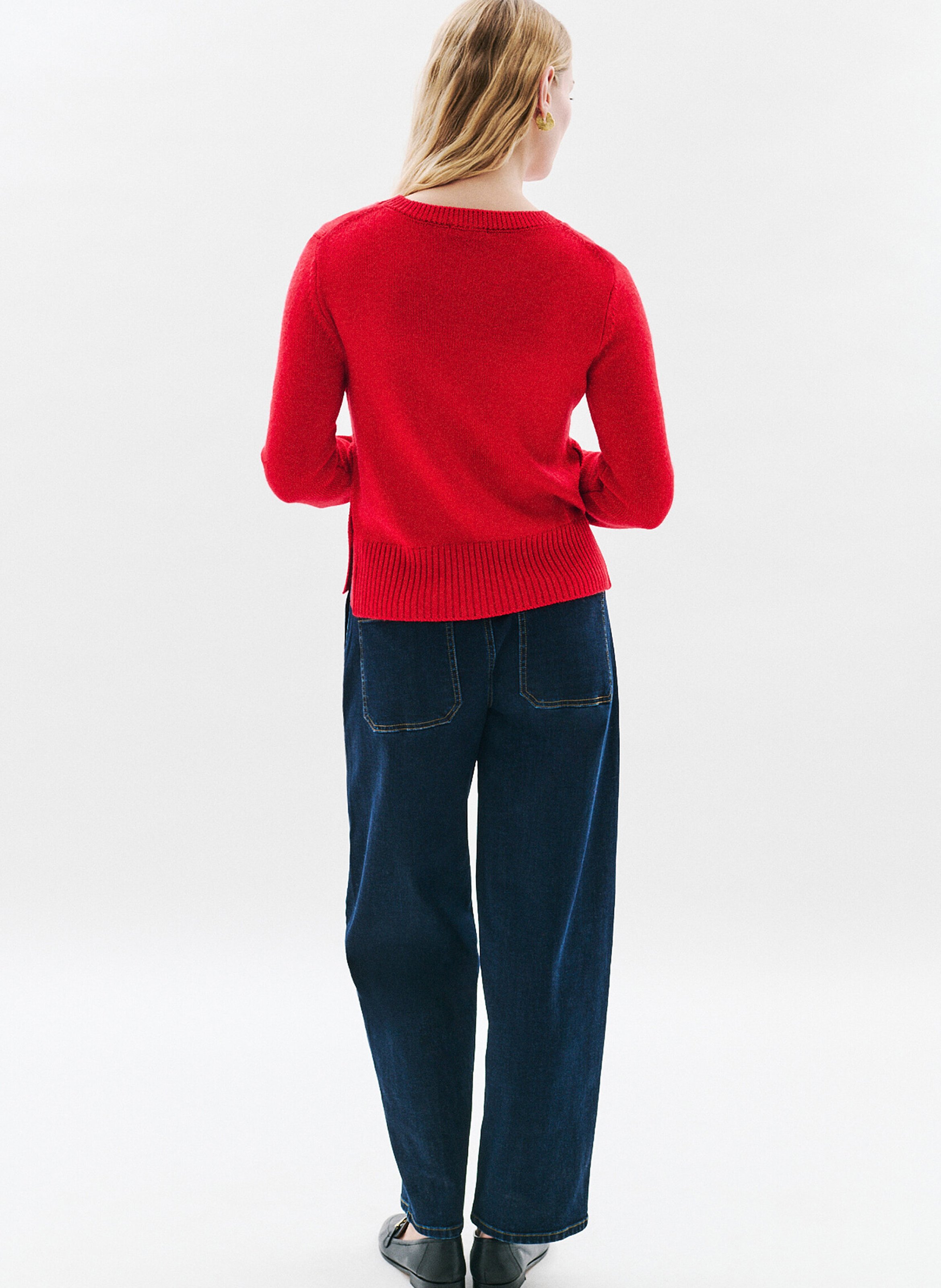 Alpaca wool sweater CAROLL Red