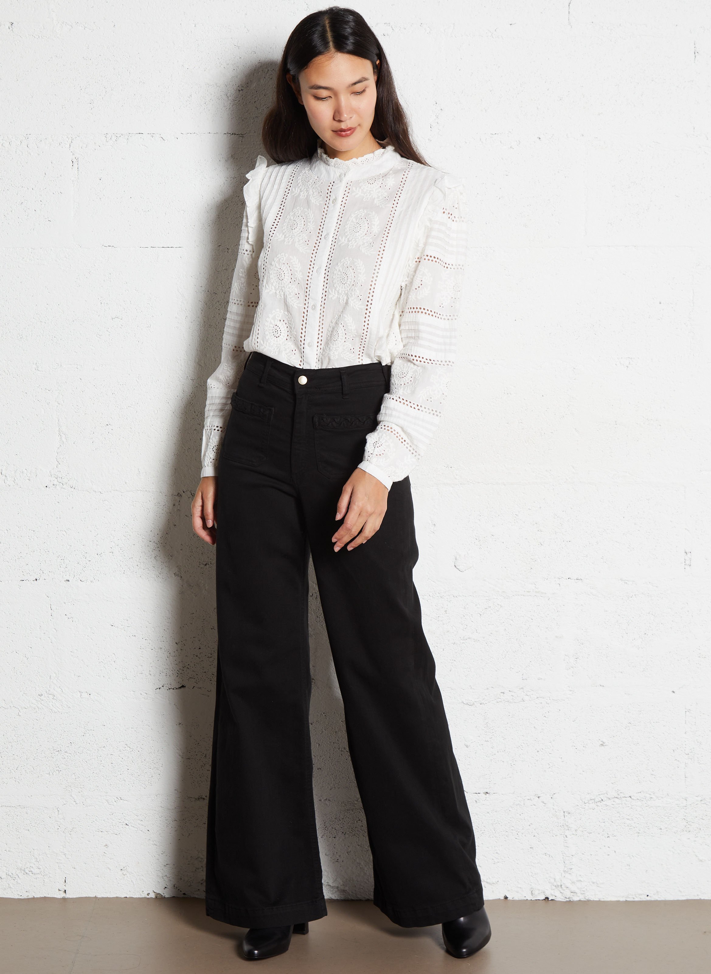 Bianca leather ankle boots BOCAGE Black