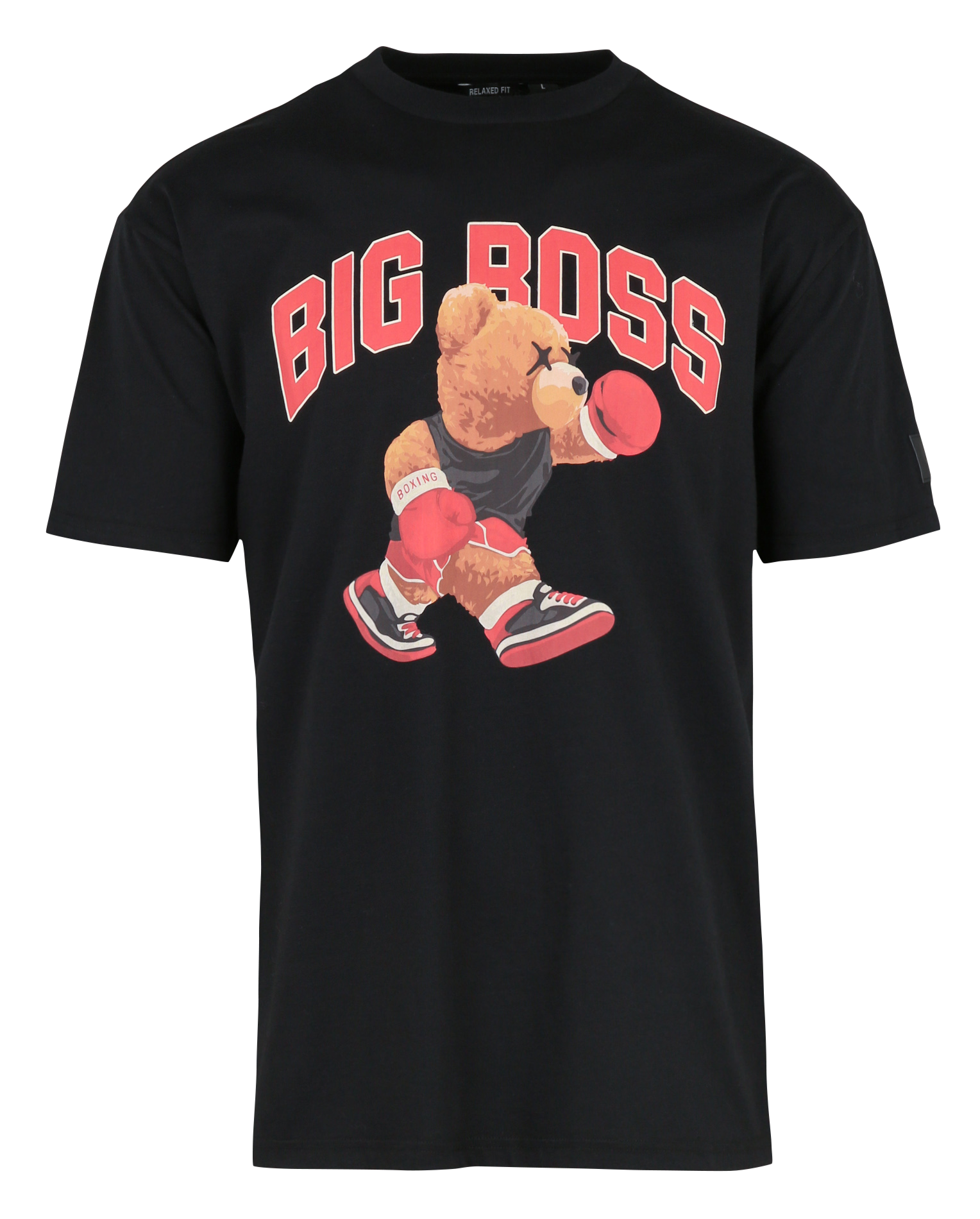 T-shirt ampia serigrafata in cotone LE TEMPS DES CERISES Nero