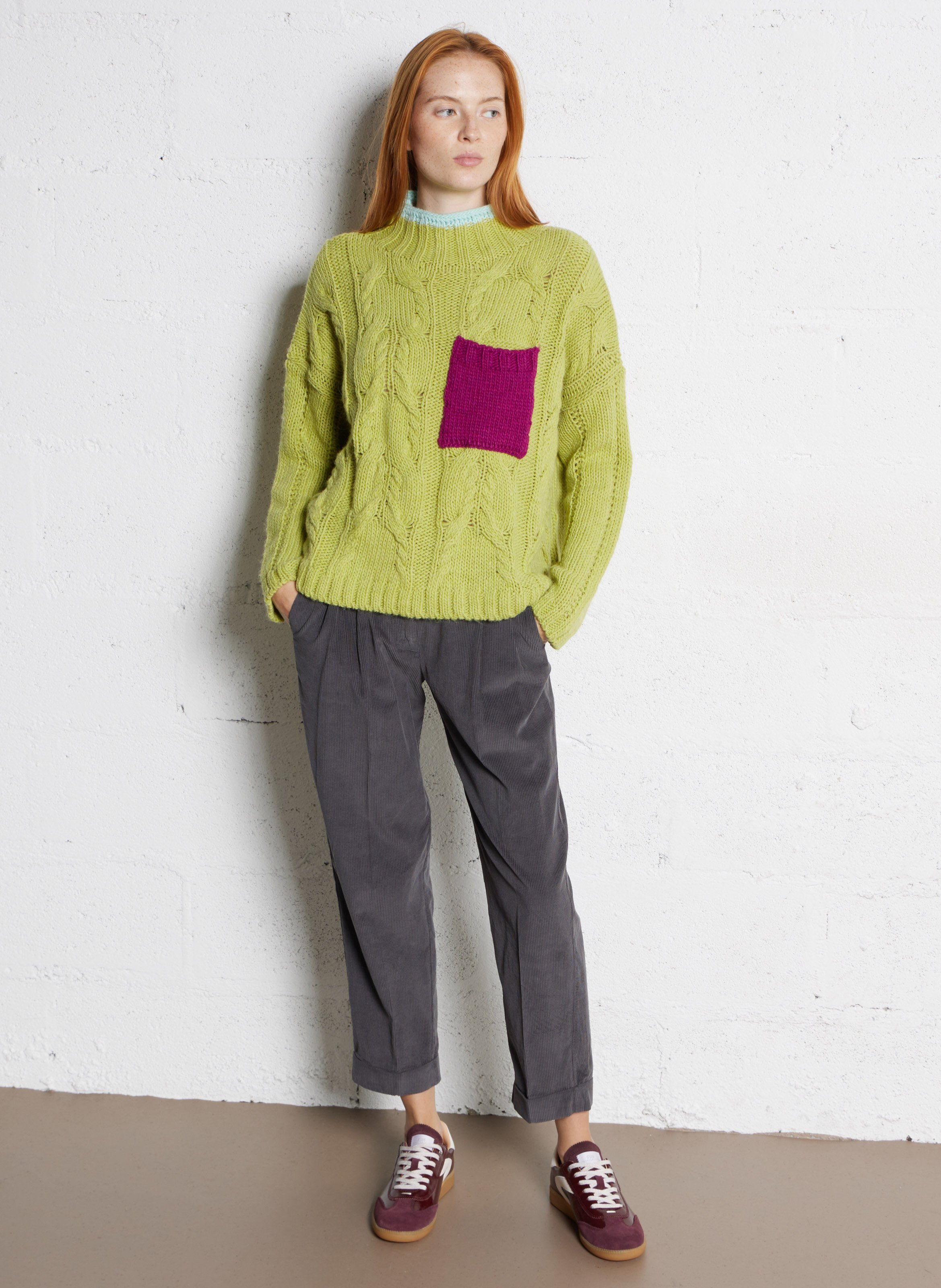 Baskets basses en cuir 0'105 Prune