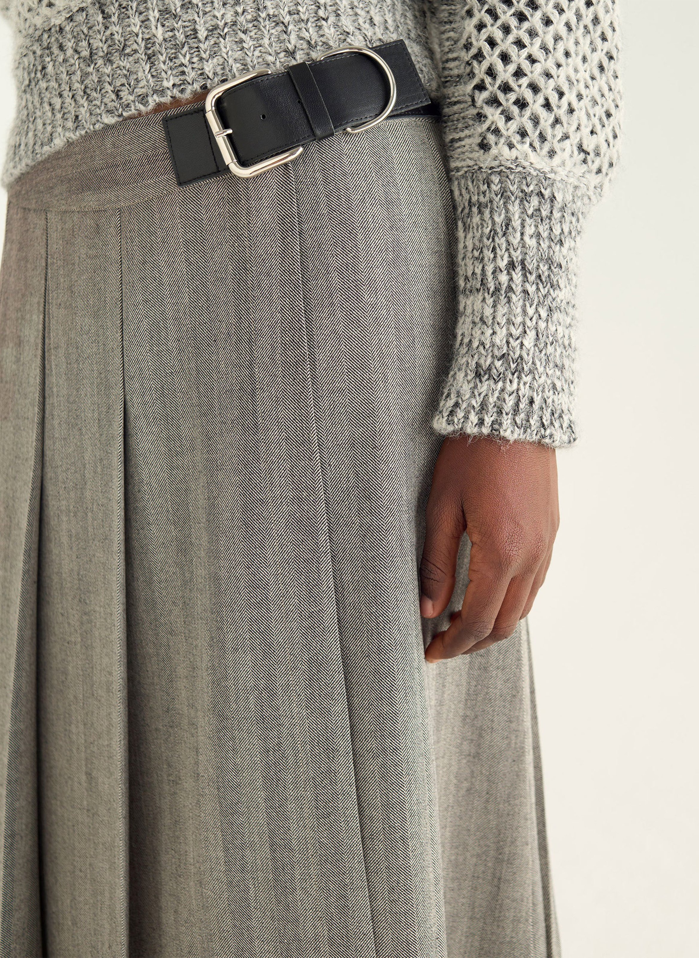 JUpe longue plissée COTELAC Noir