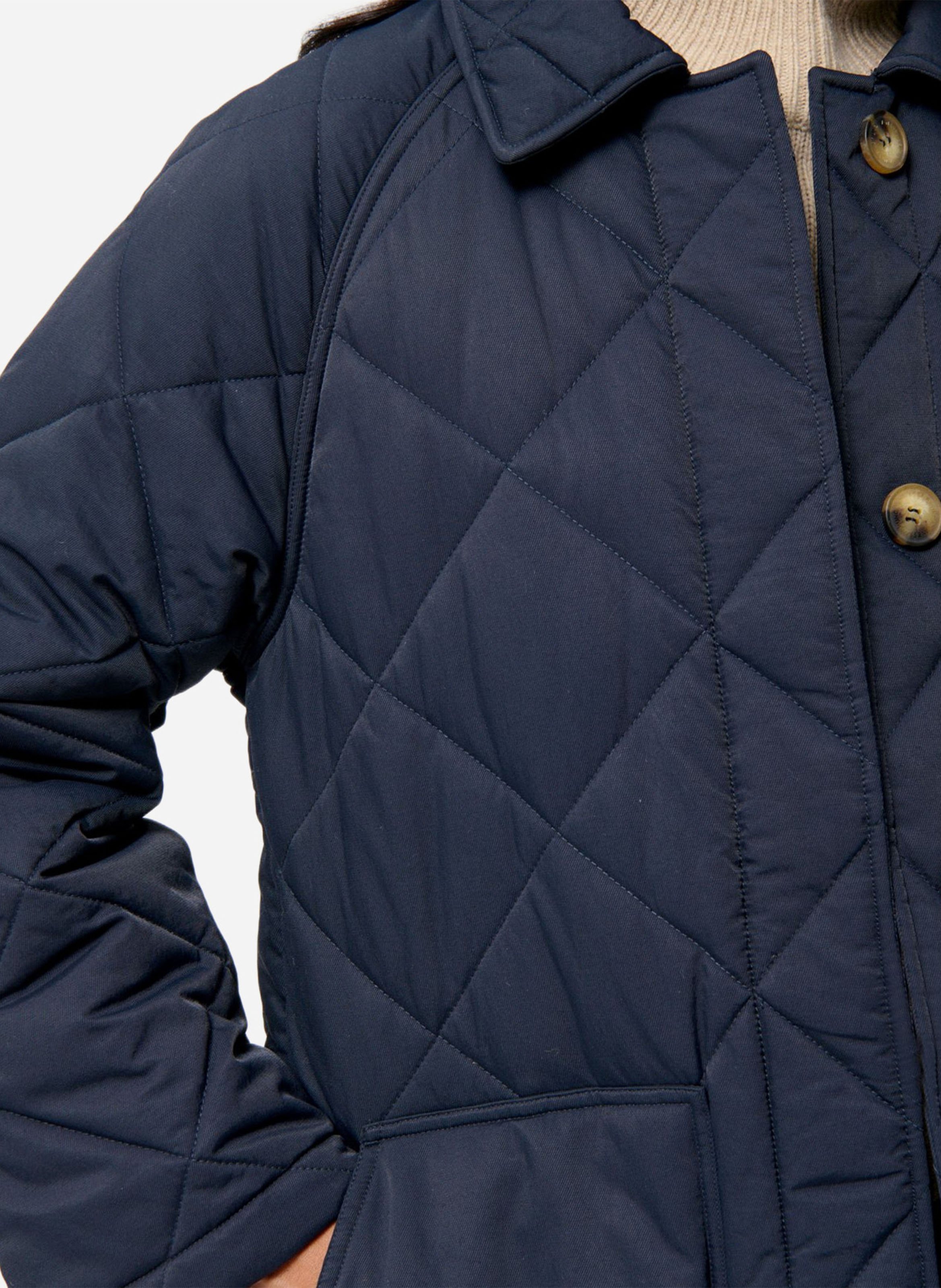 Manteau droit col classique matelassé VANESSA BRUNO Bleu