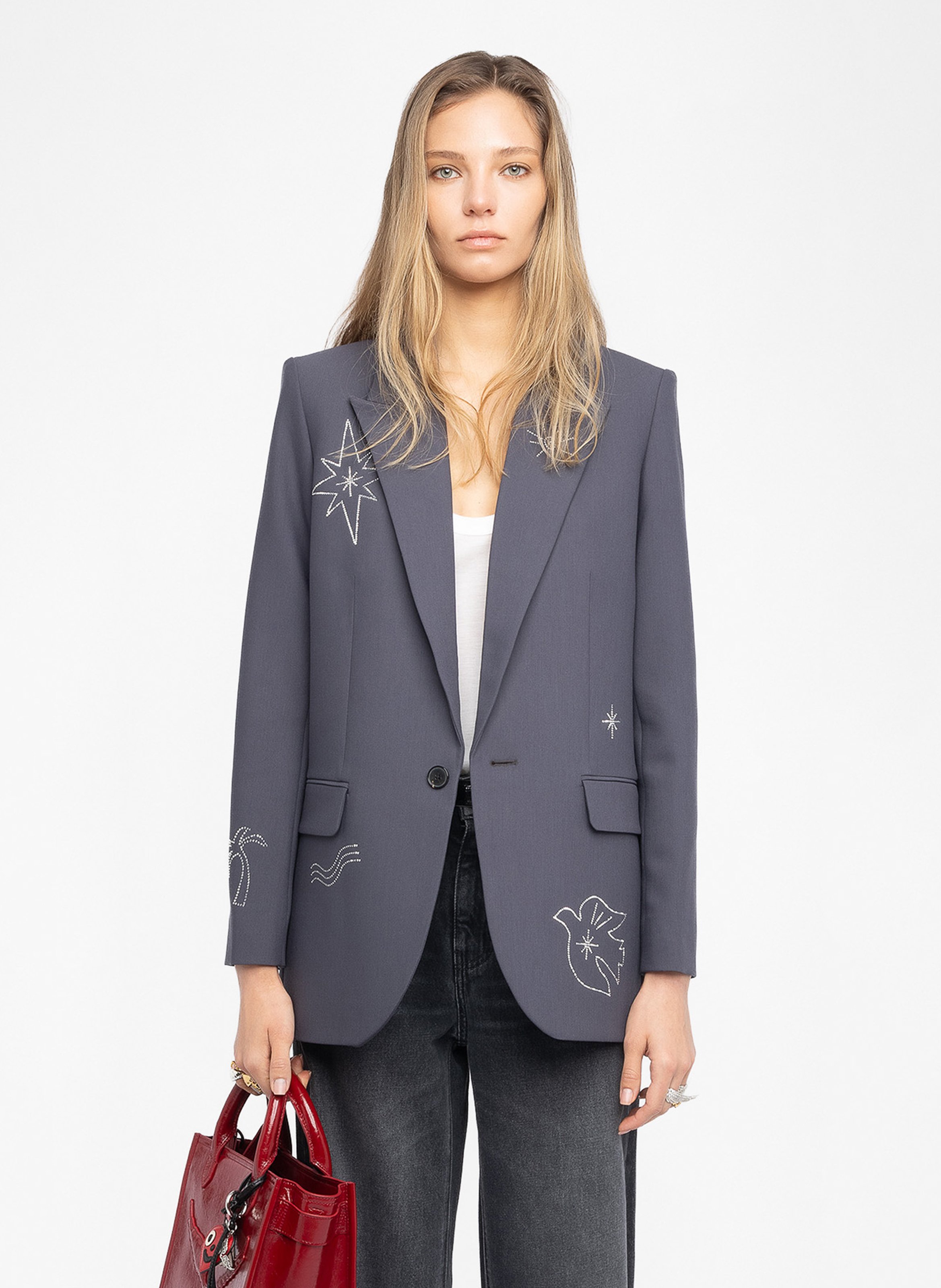 Veste col tailleur brodée ZADIG&VOLTAIRE