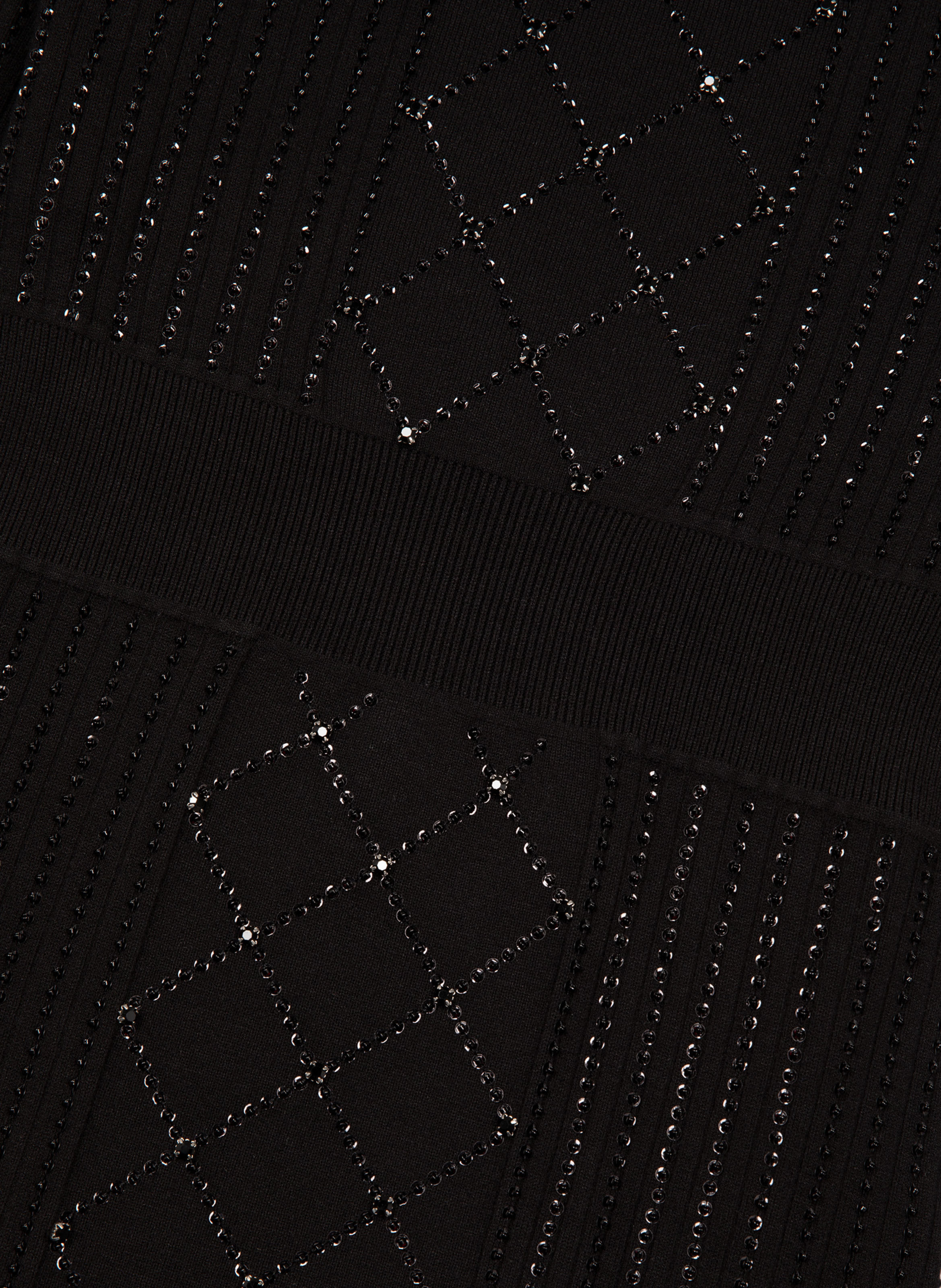 Short knitted dress with rhinestones and pearls THE KOOPLES Black