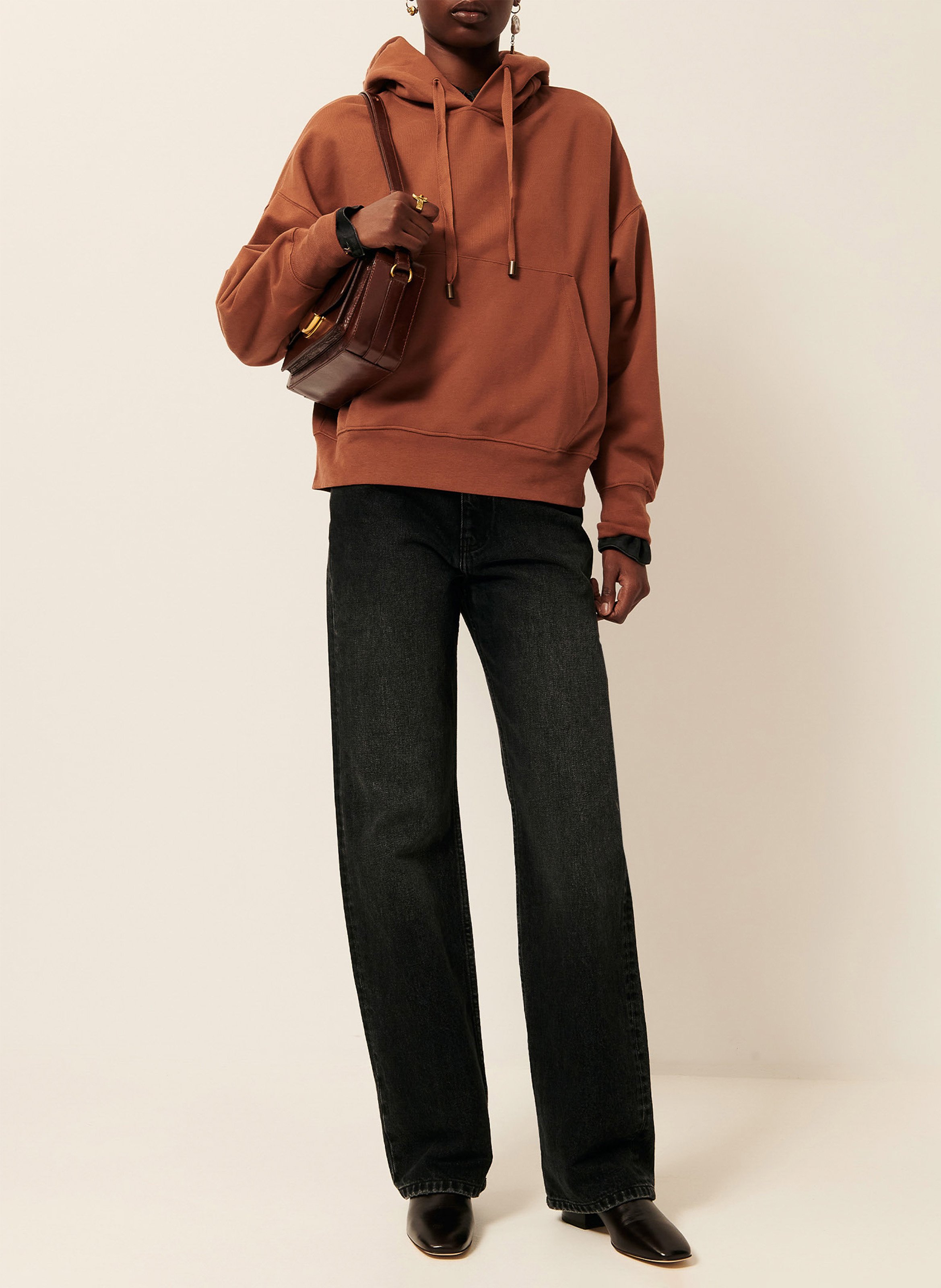 Oversize-Kapuzensweatshirt SESSUN Braun