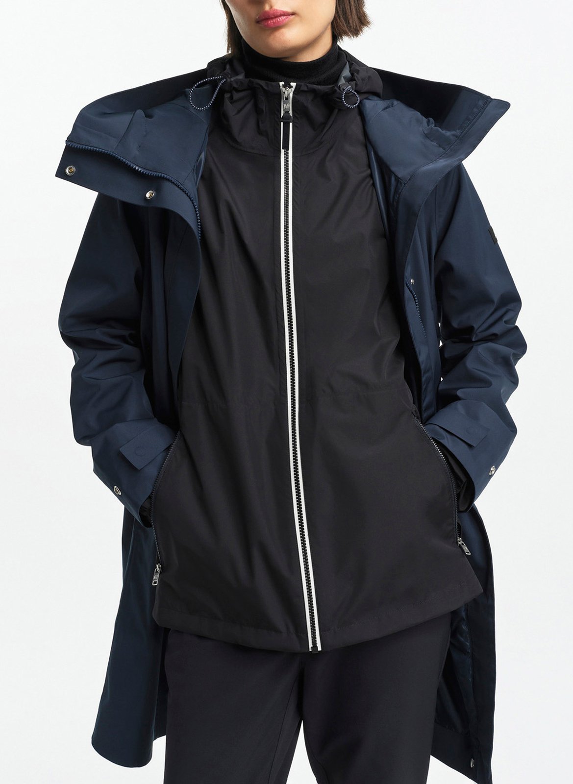 Parka met ruime capuchon in effen kleur AIGLE Blauw