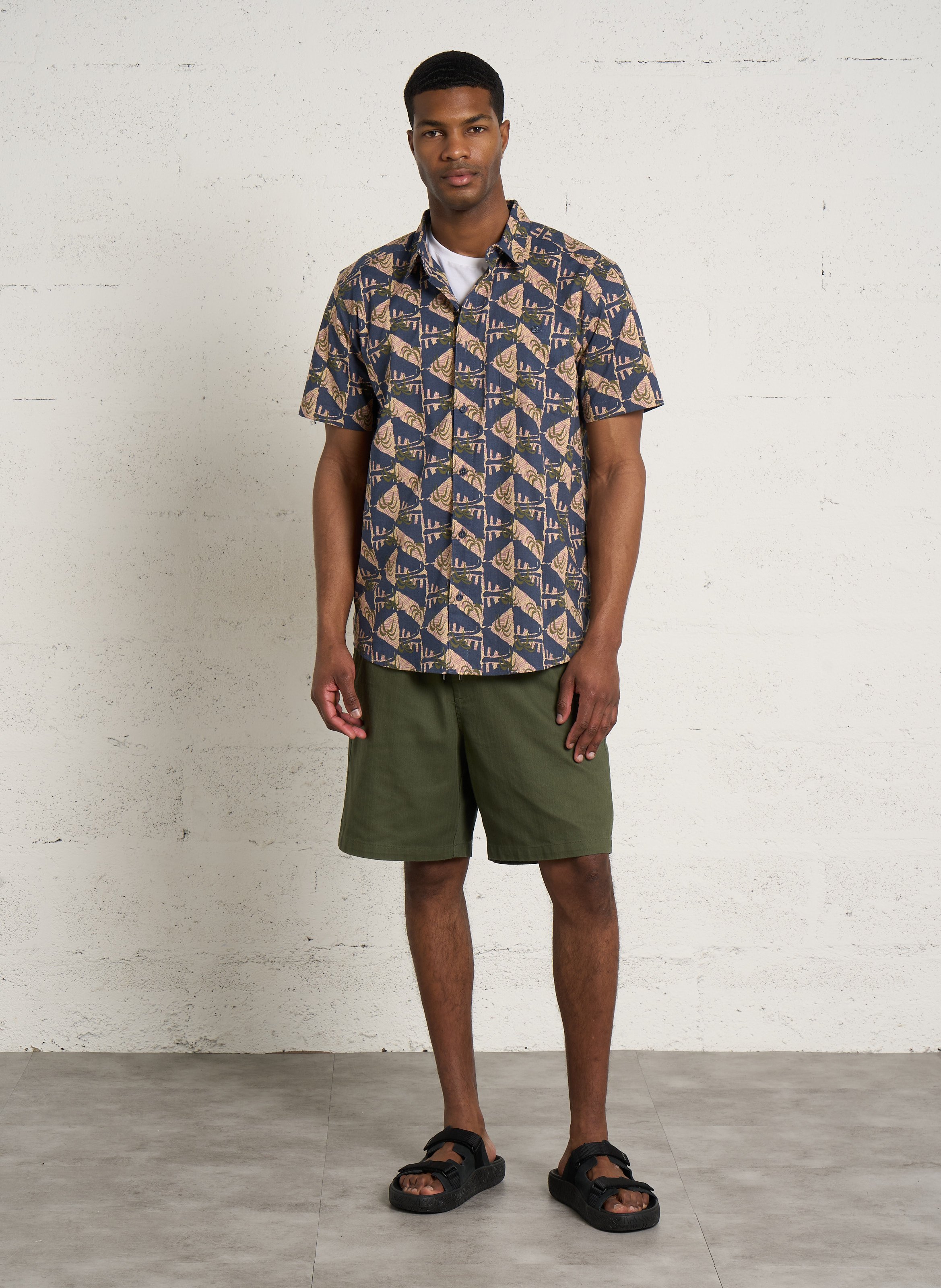 Short droit en coton FARAH Vert