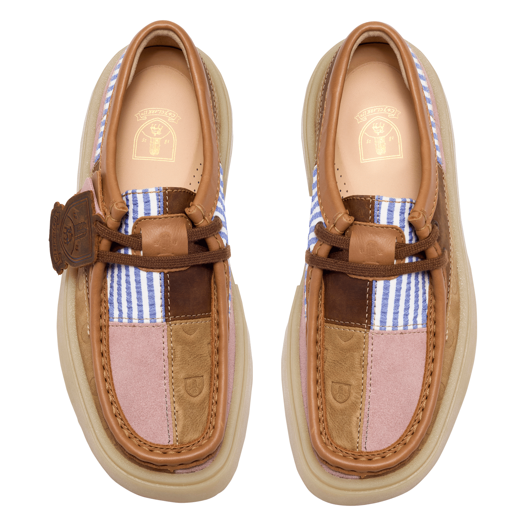 Mixed-media leather loafers CLARKS Multicolored