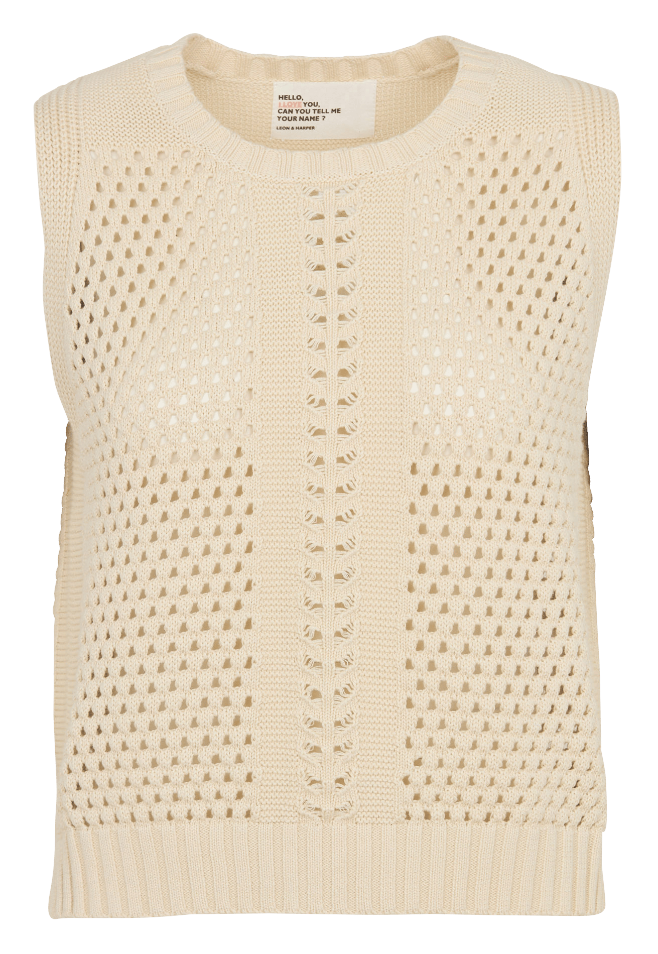 Strickpullover aus Baumwolle LEON & HARPER Beige