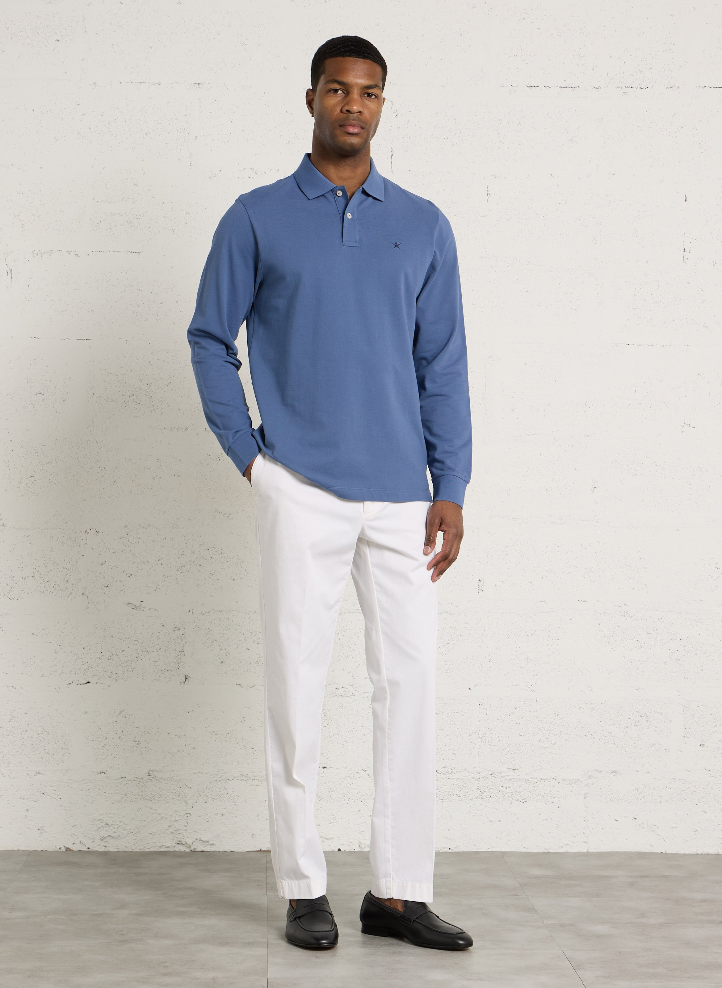 Cotton polo shirt HACKETT Blue