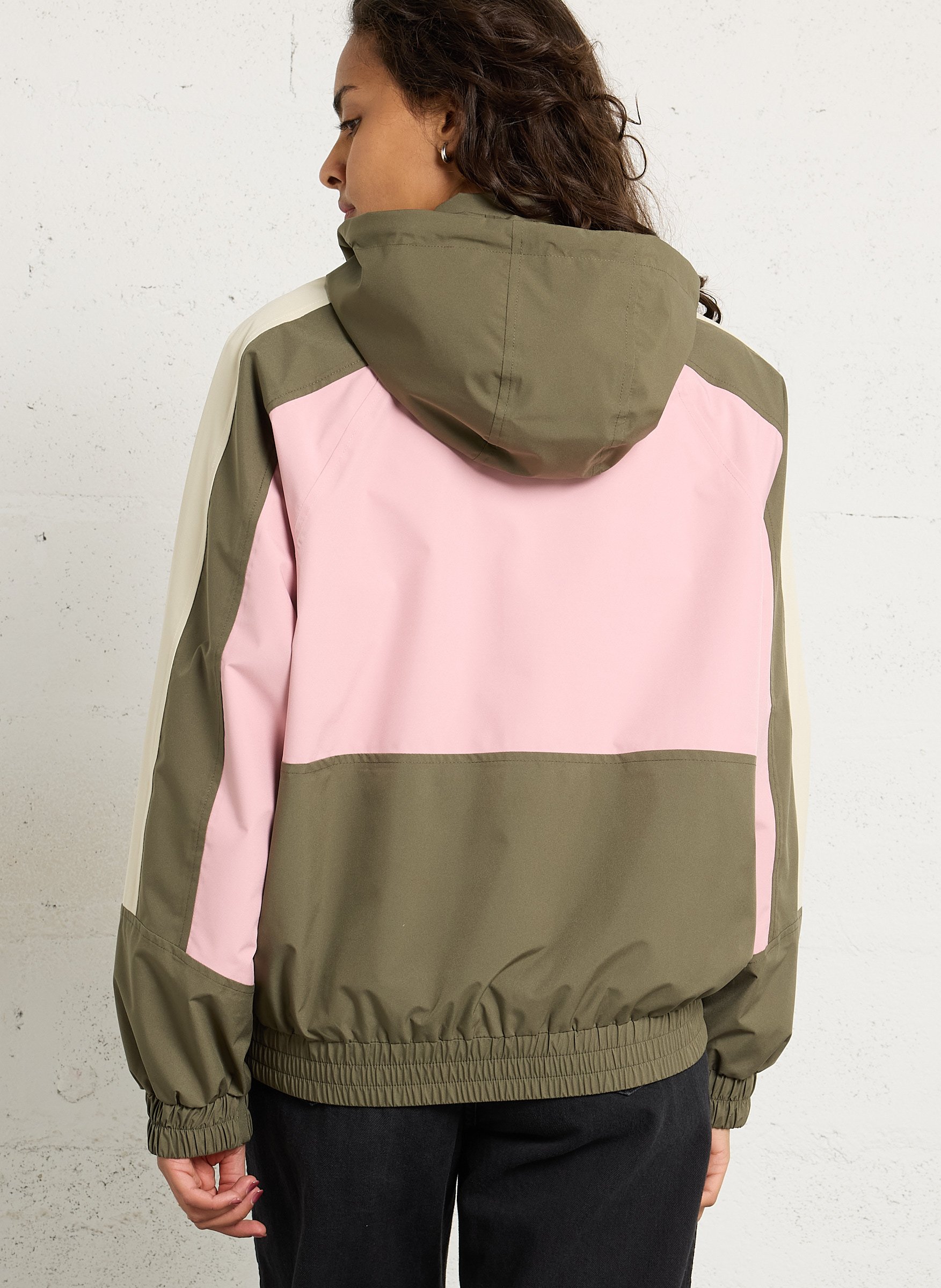 High-neck rainproof jacket FLOTTE Green