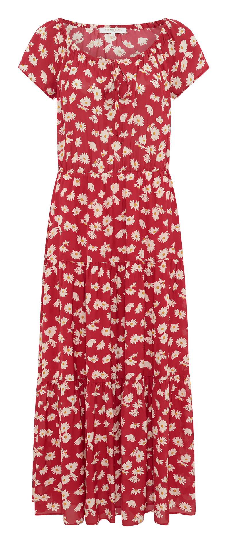 Robe longue ample col rond imprimé GERARD DAREL Rouge