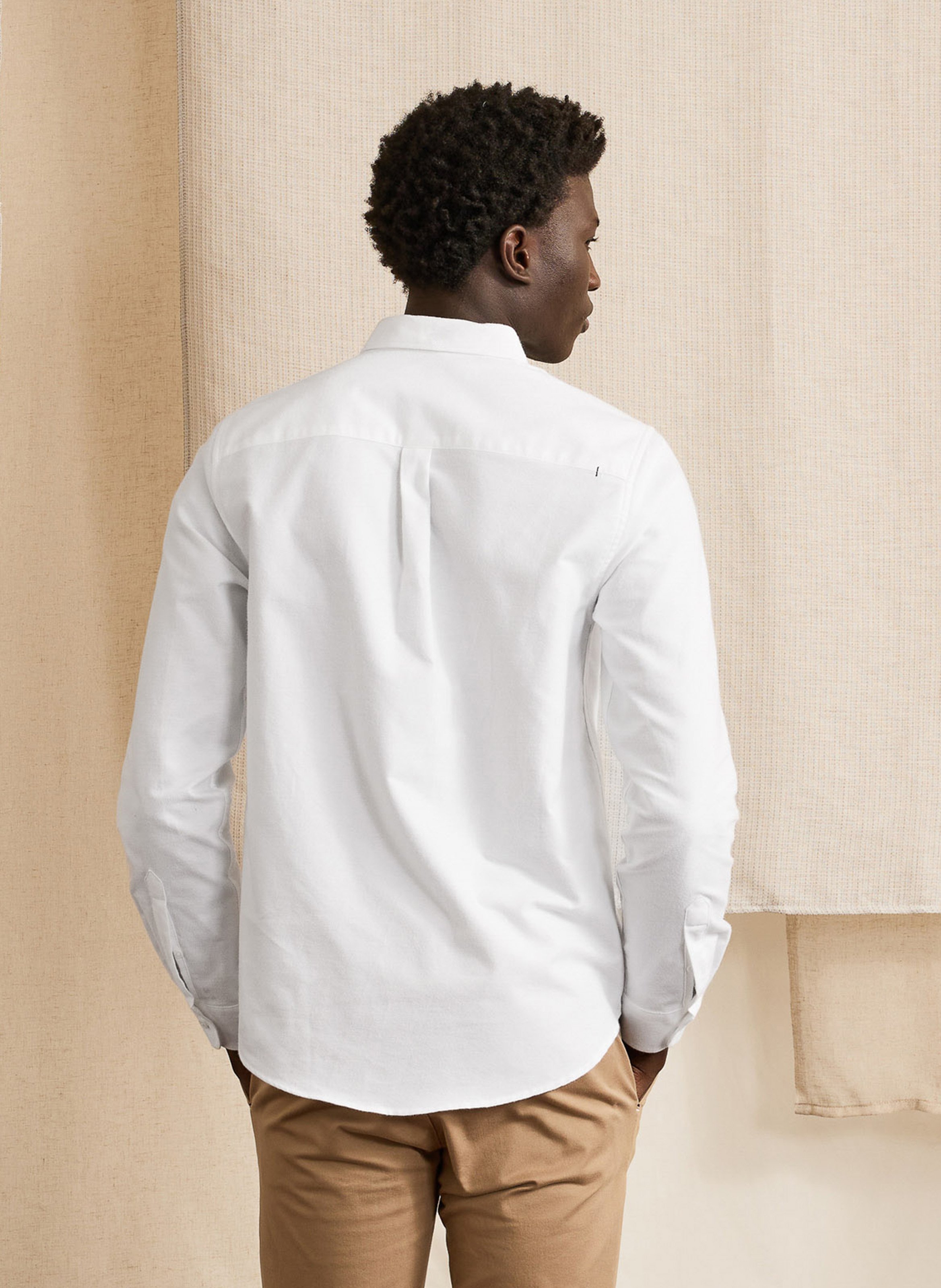 Baumwollhemd mit klassischem Kragen FAGUO Weiss