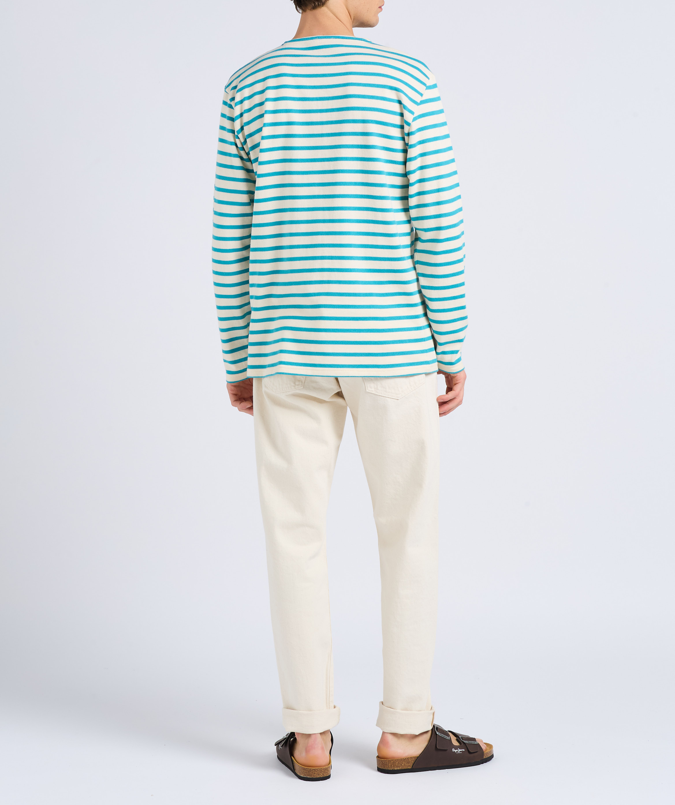 Jean regular-fit tapered en coton aspect tacheté EDWIN Beige