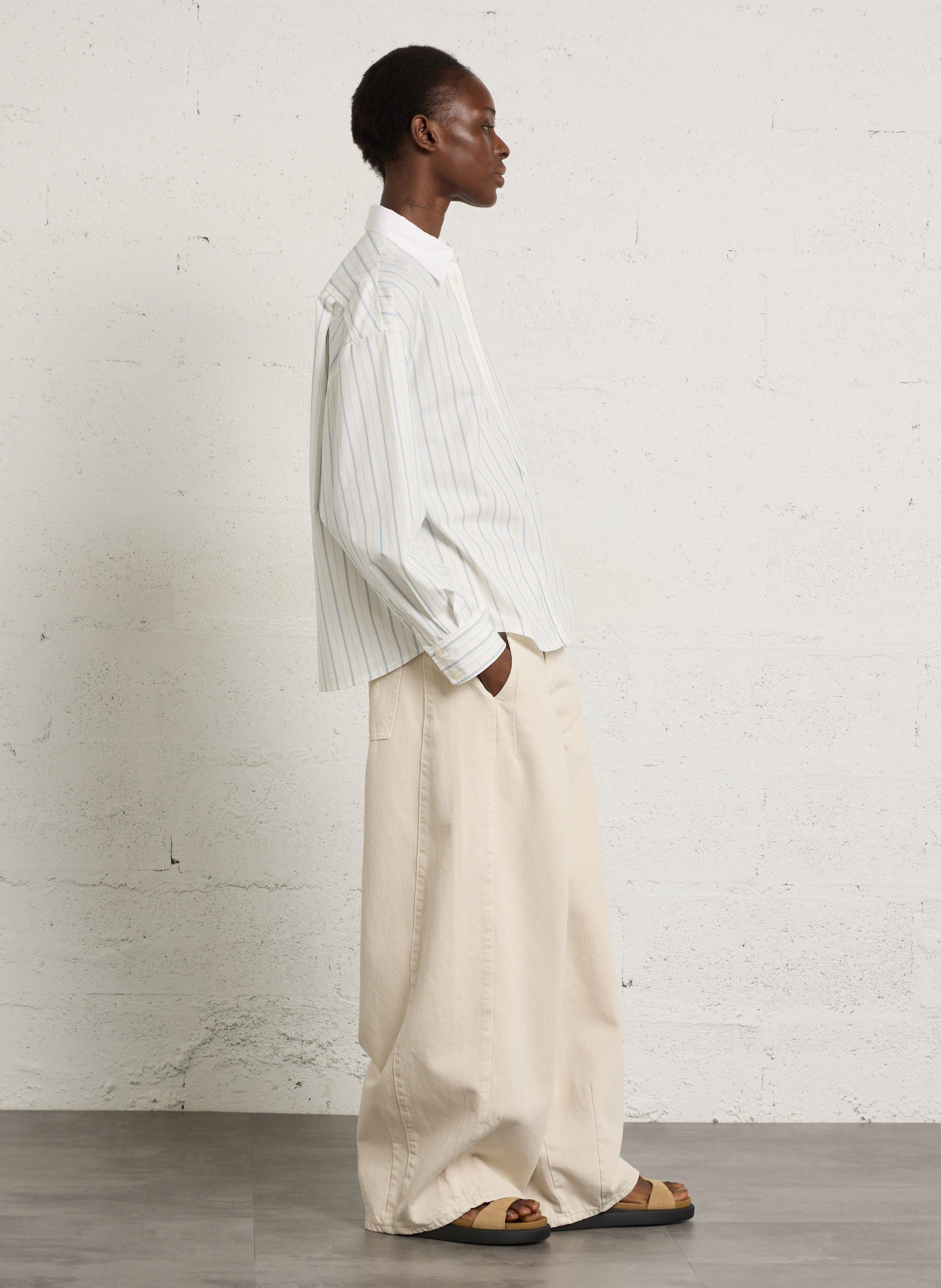Oversize-Bluse aus Baumwolle SOEUR Beige