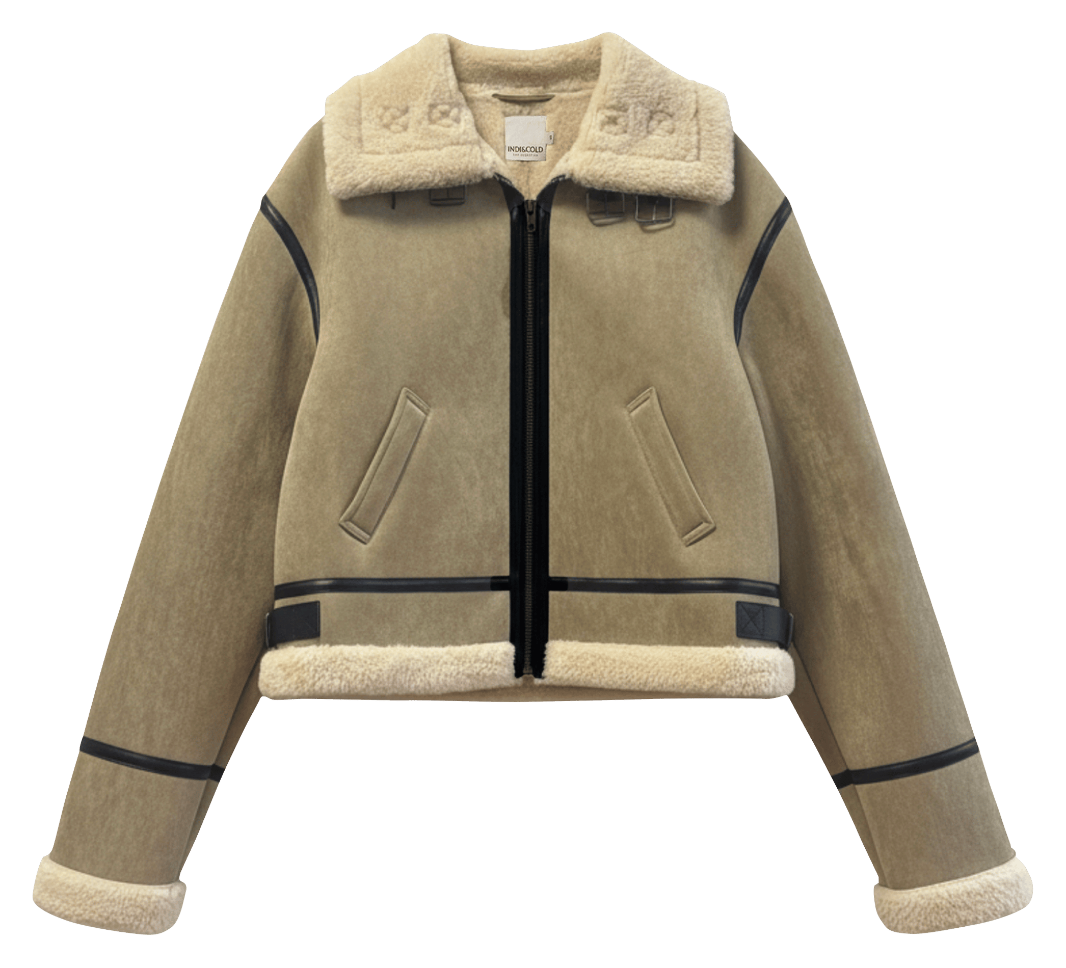 Straight Fit Classic Collar Jacket INDI & COLD Beige