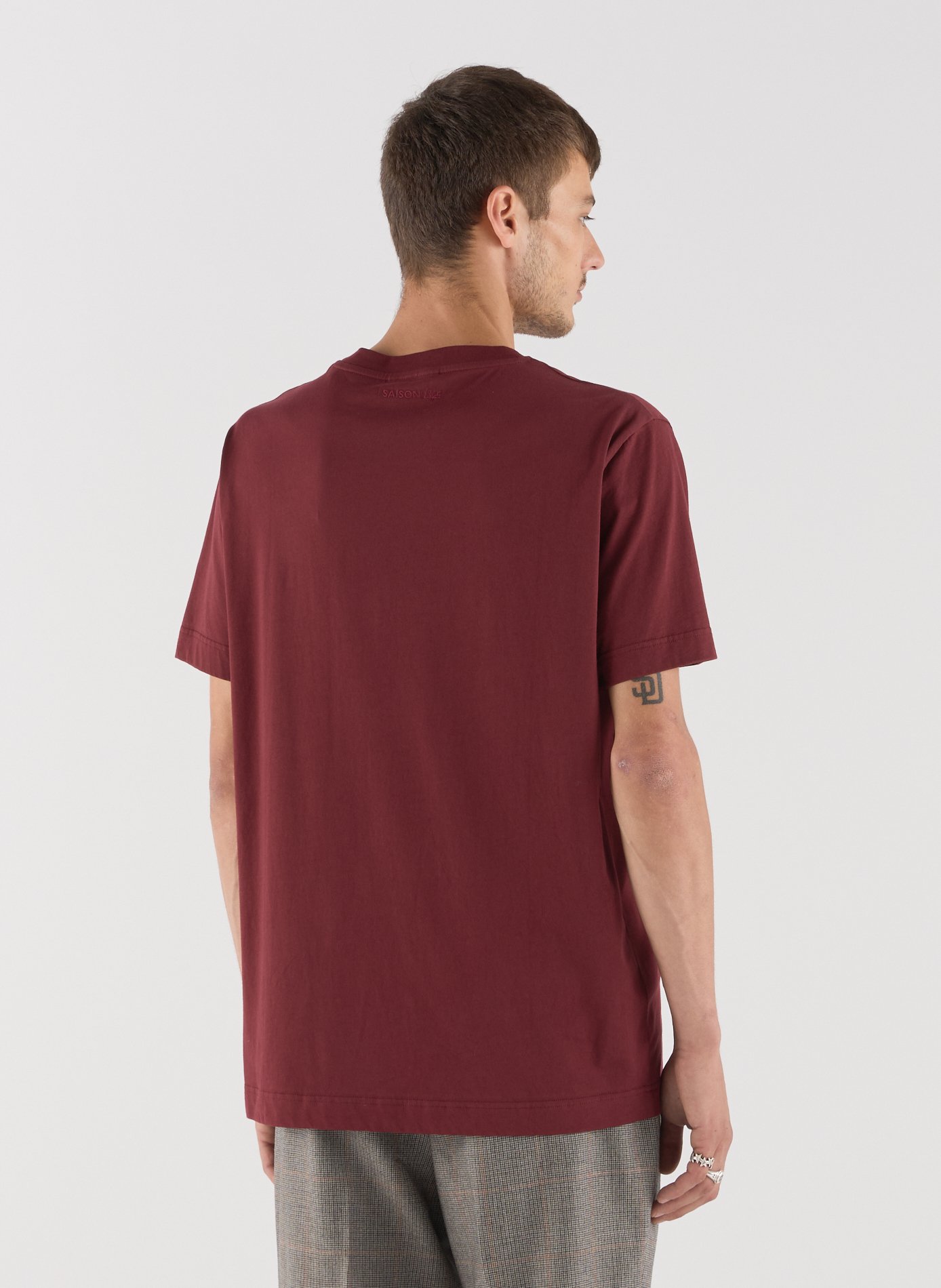 T-shirt van biokatoen met ronde hals SAISON 1865 Violet