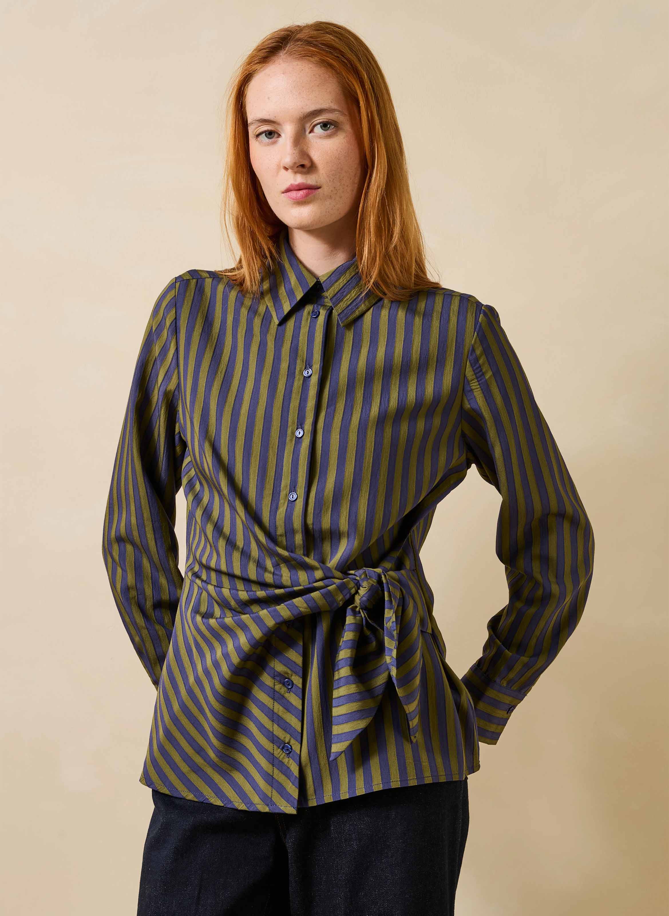 Striped shirt with classic collar LA FEE MARABOUTEE Multicolored