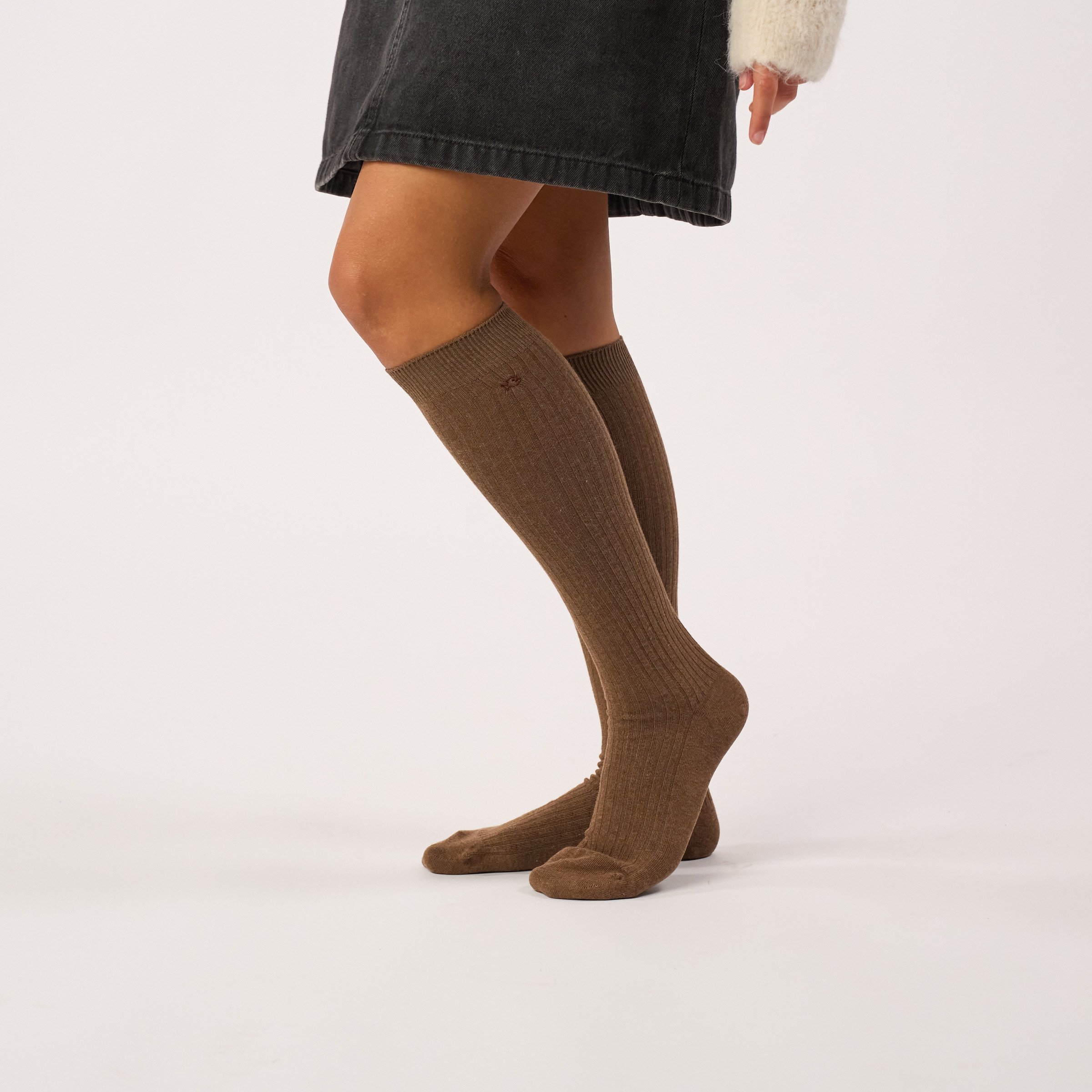 High combed cotton socks BILLYBELT Brown