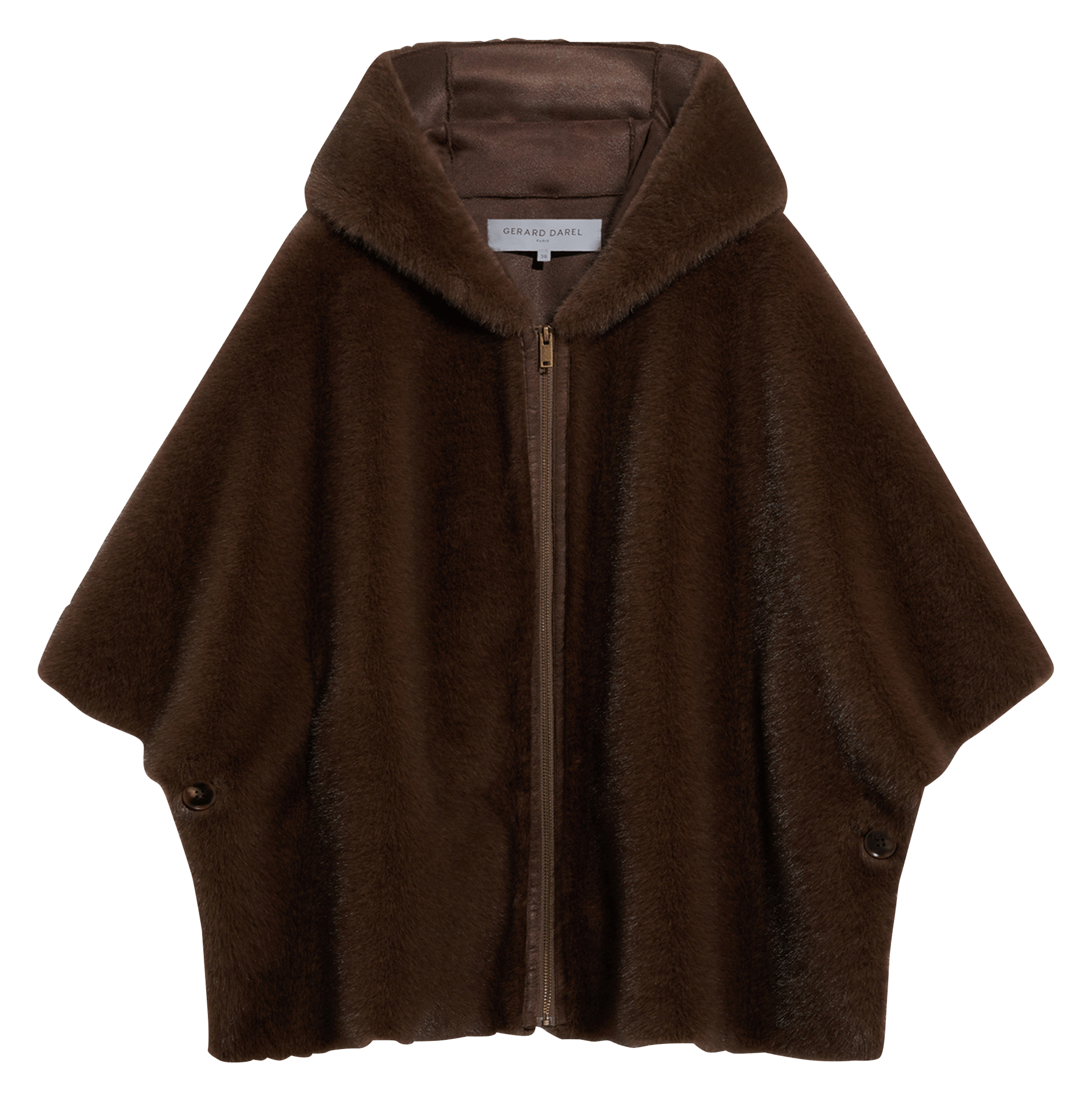 Cape ample à capuche GERARD DAREL Marron