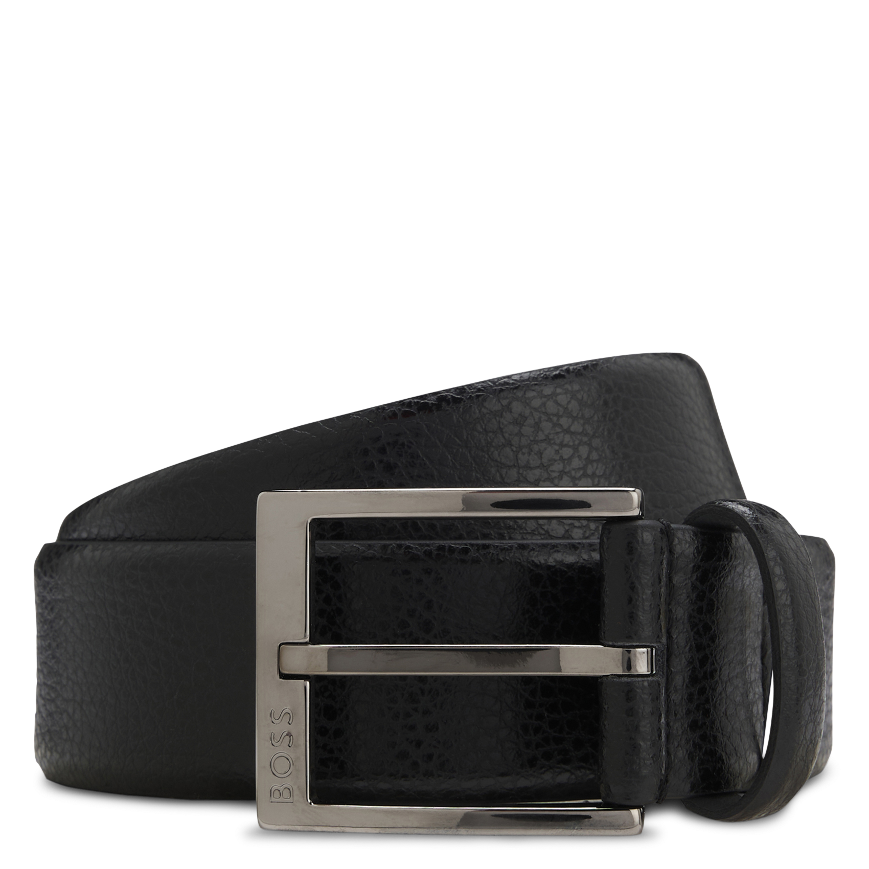 Leather belt BOSS Black