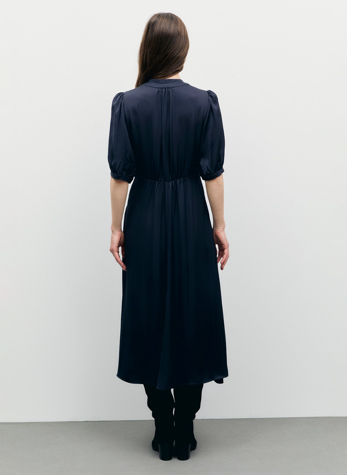 Robe midi cintrée unie GERARD DAREL Bleu