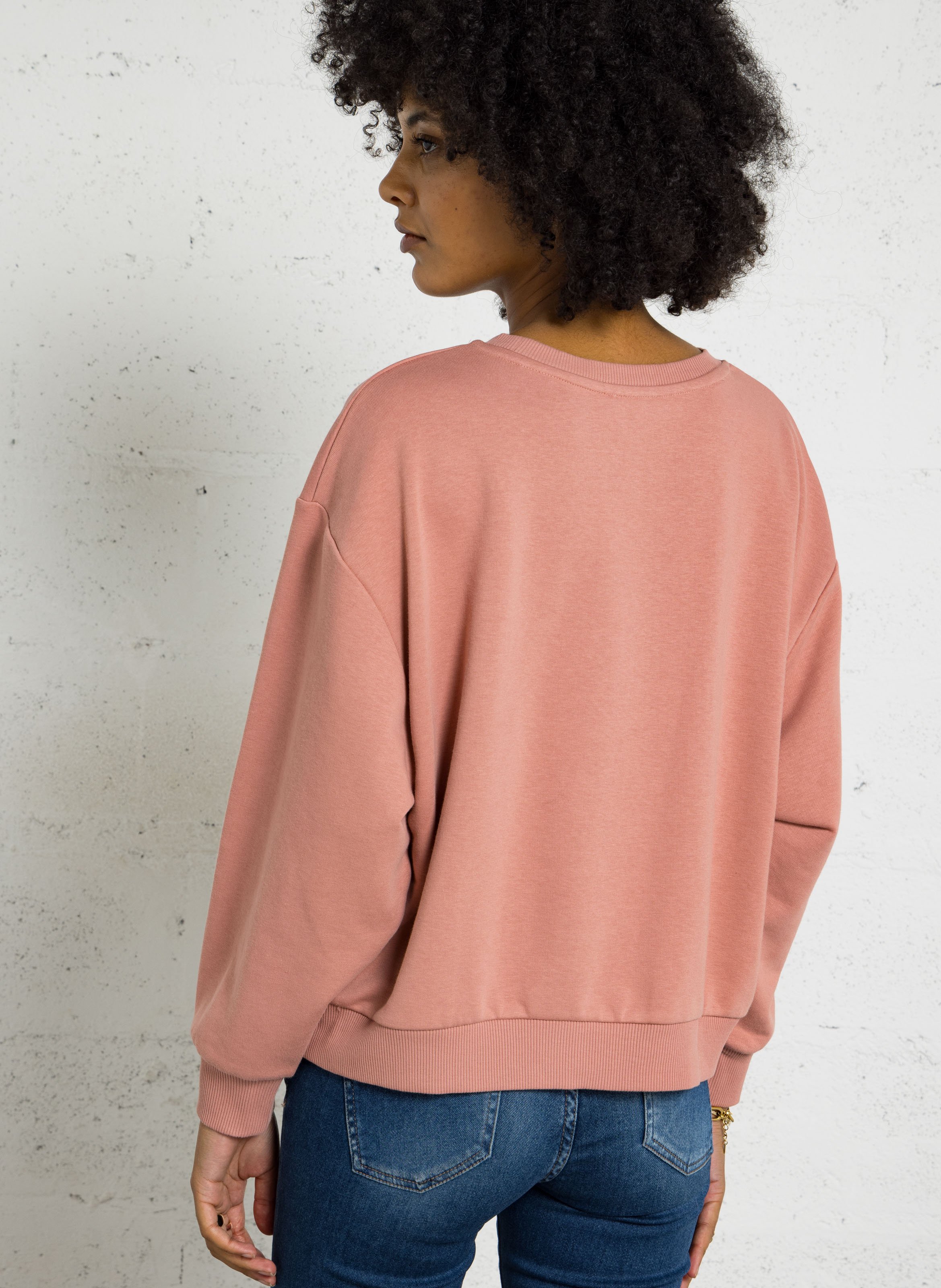 Sweat ample en coton mélangé MAISON 123 Rose